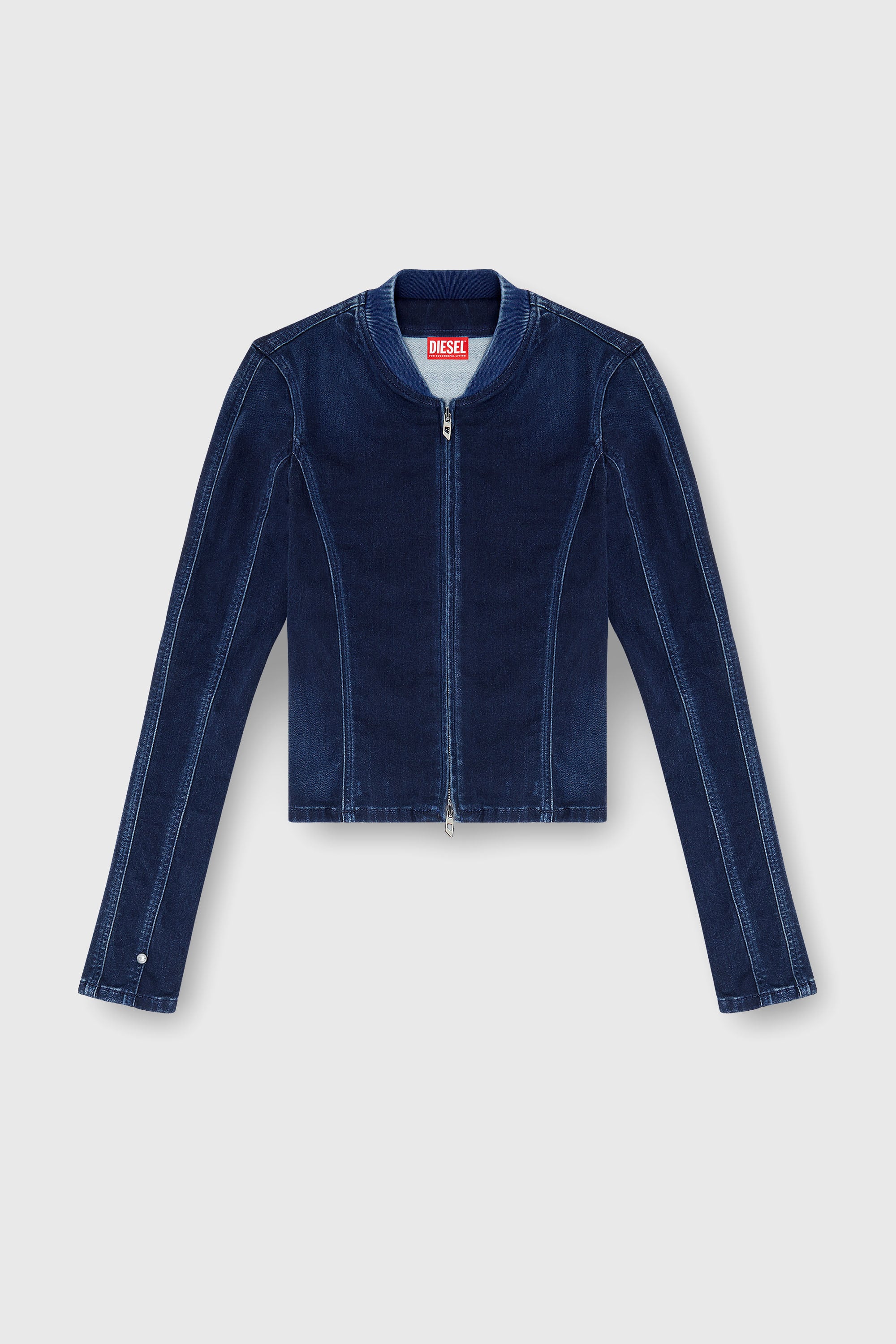 Diesel - DE-GARY-D JOGG, Giacca cropped in JoggJeans Donna in Blu - 2