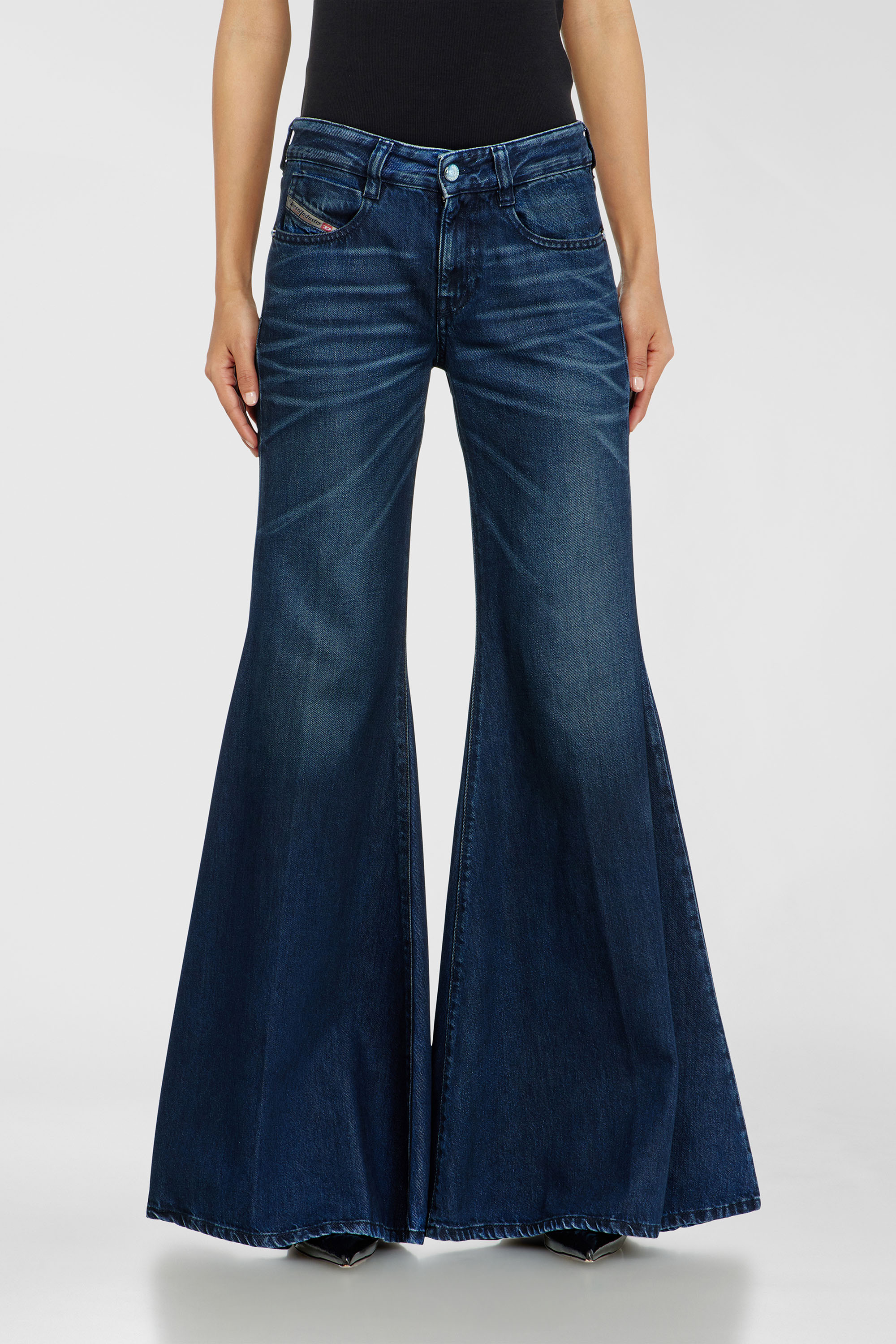 Diesel - Damen Flare Jeans 1970 D-Bleess 09N21, Dunkelblau - 1