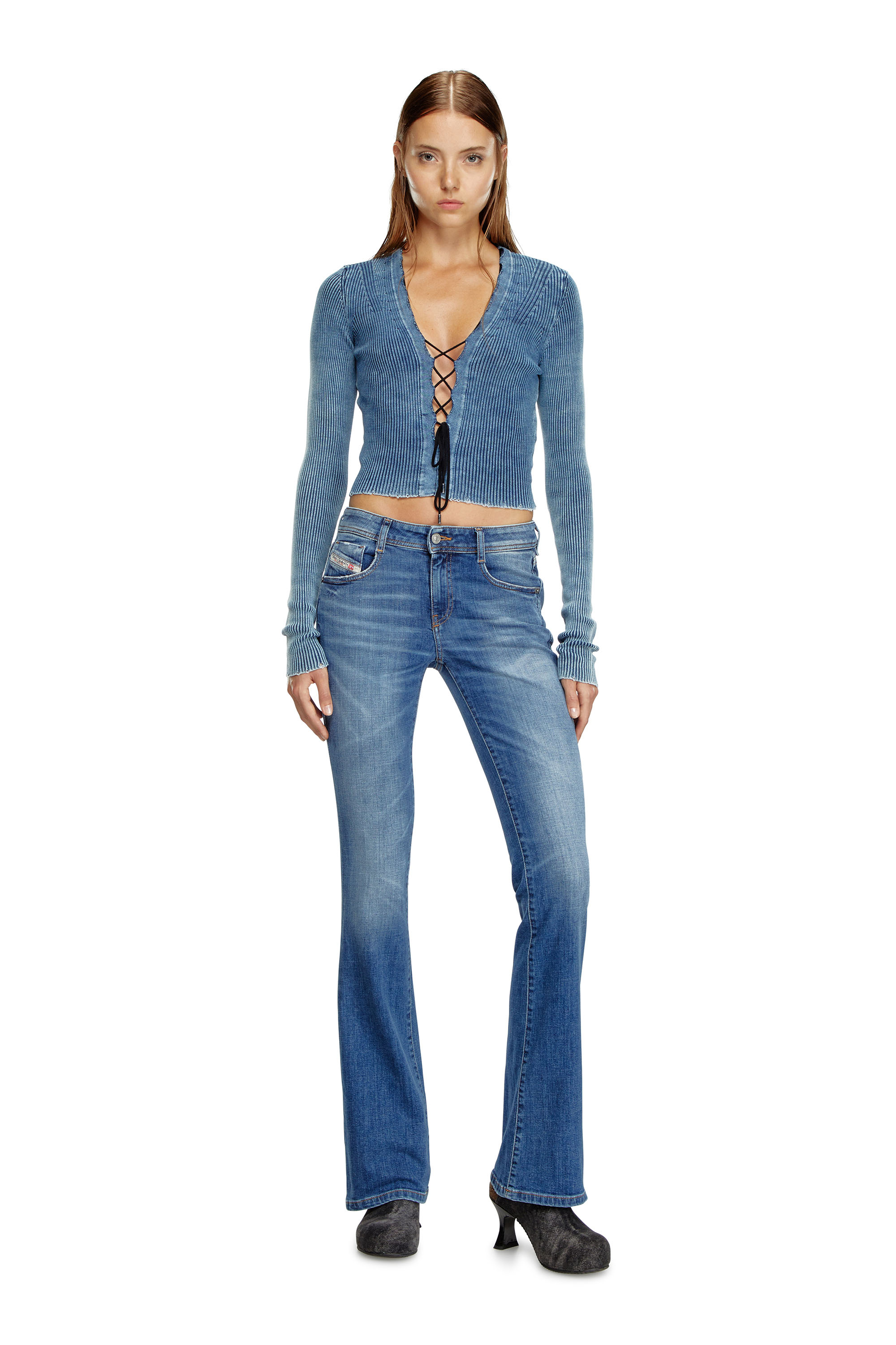 Diesel - Donna Bootcut and Flare Jeans 1969 D-Ebbey 09J33, Blu medio - Image 2