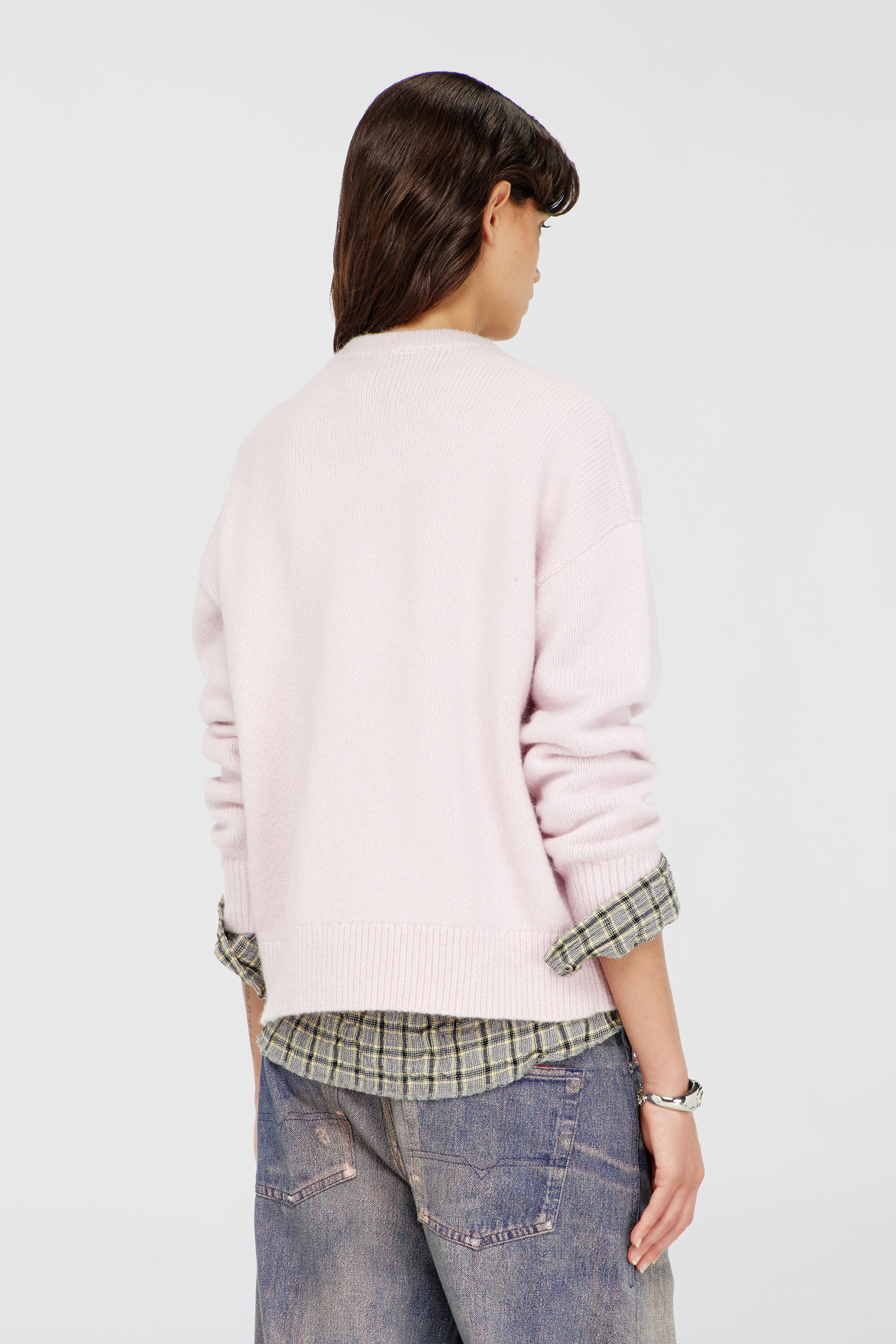 Diesel - M-AREETA, Pull en laine et m&eacute;lange d'alpaga Femme in Rose - 4