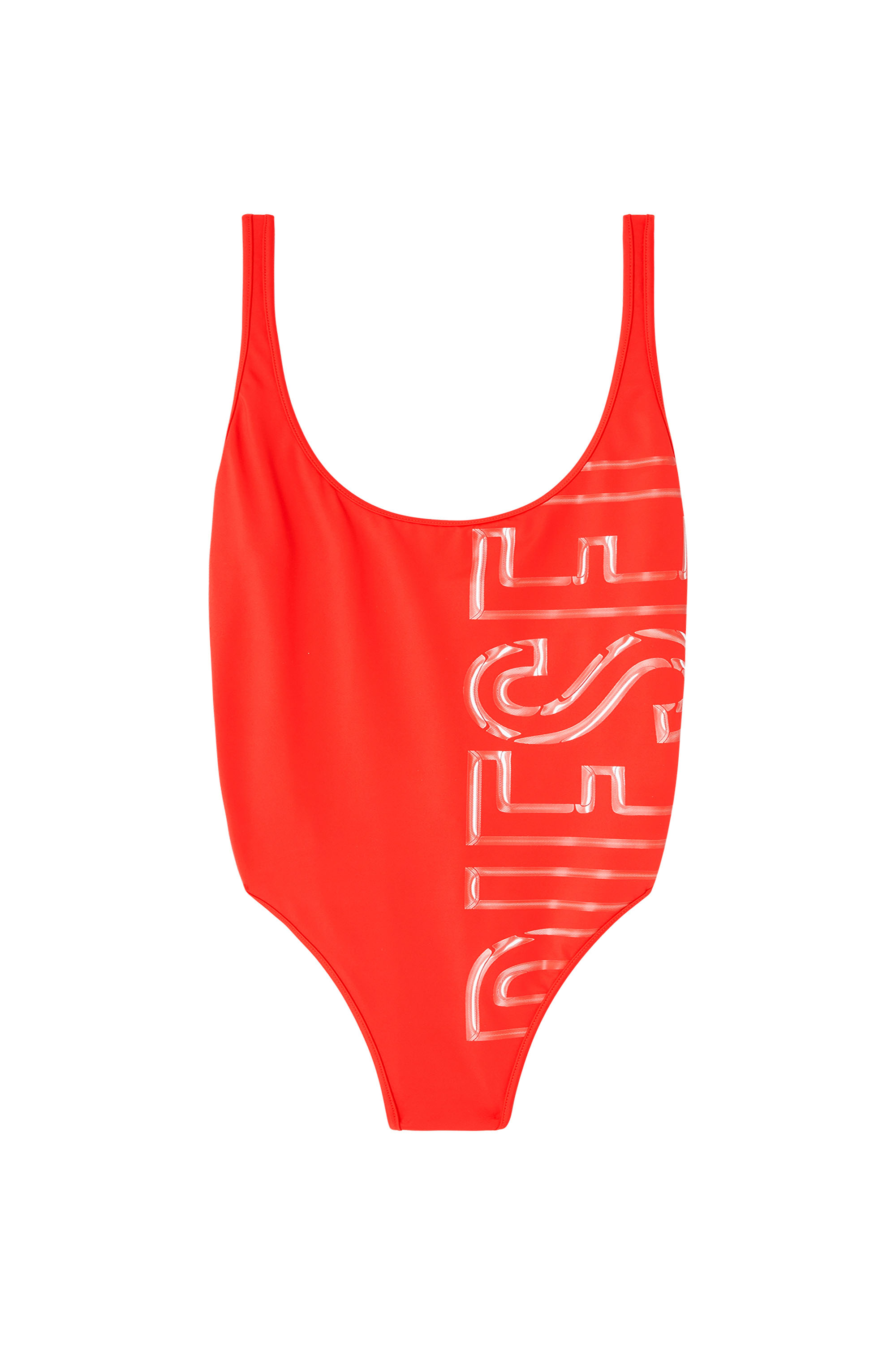 Diesel - PAMELA-D-CORE, Maillot de bain avec imprimé logo Femme in Rouge - 3