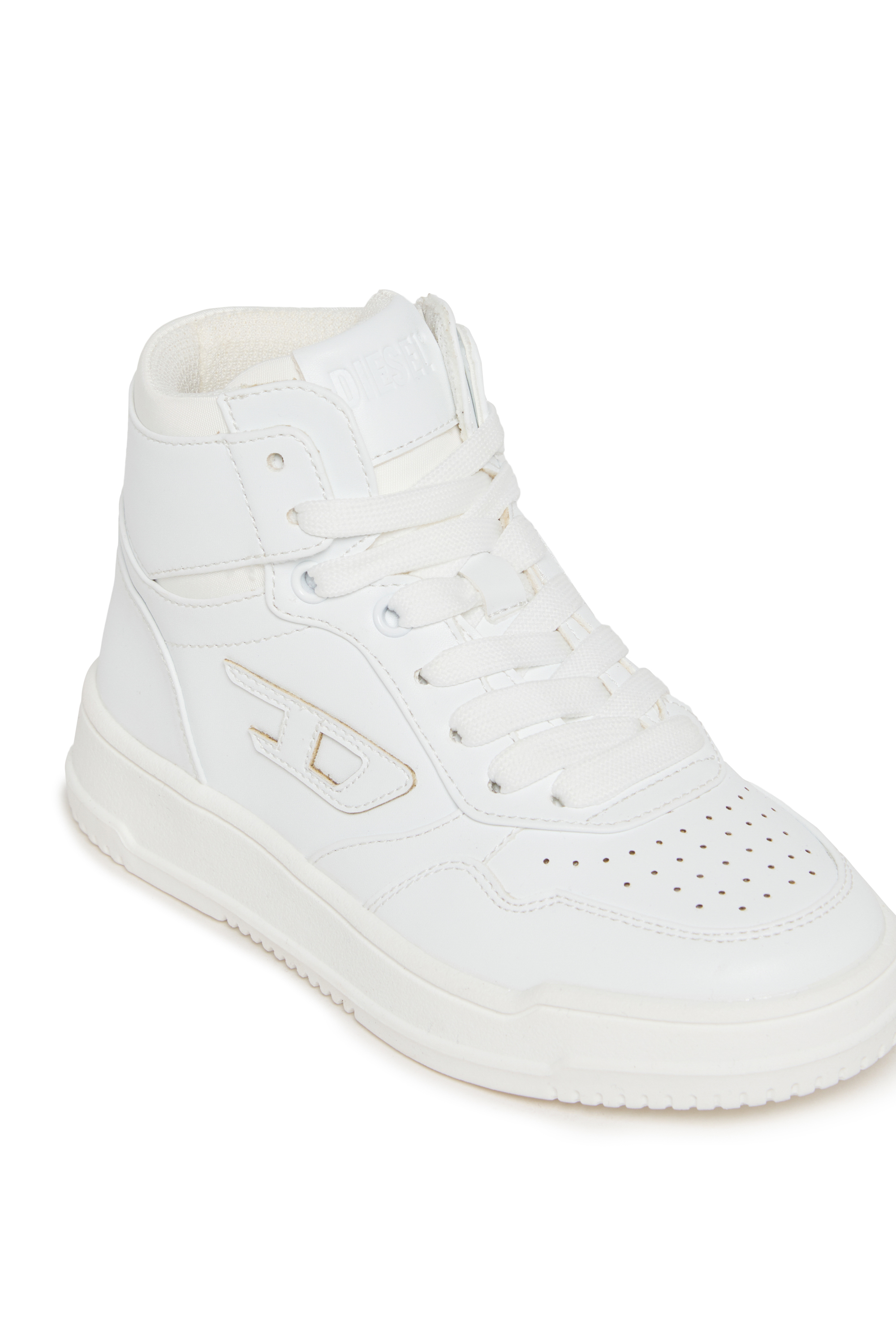 Diesel - S-COU-HI, Unisex S-COU-HI-High-Top-Sneaker mit D-Detail in Wei&szlig; - 4