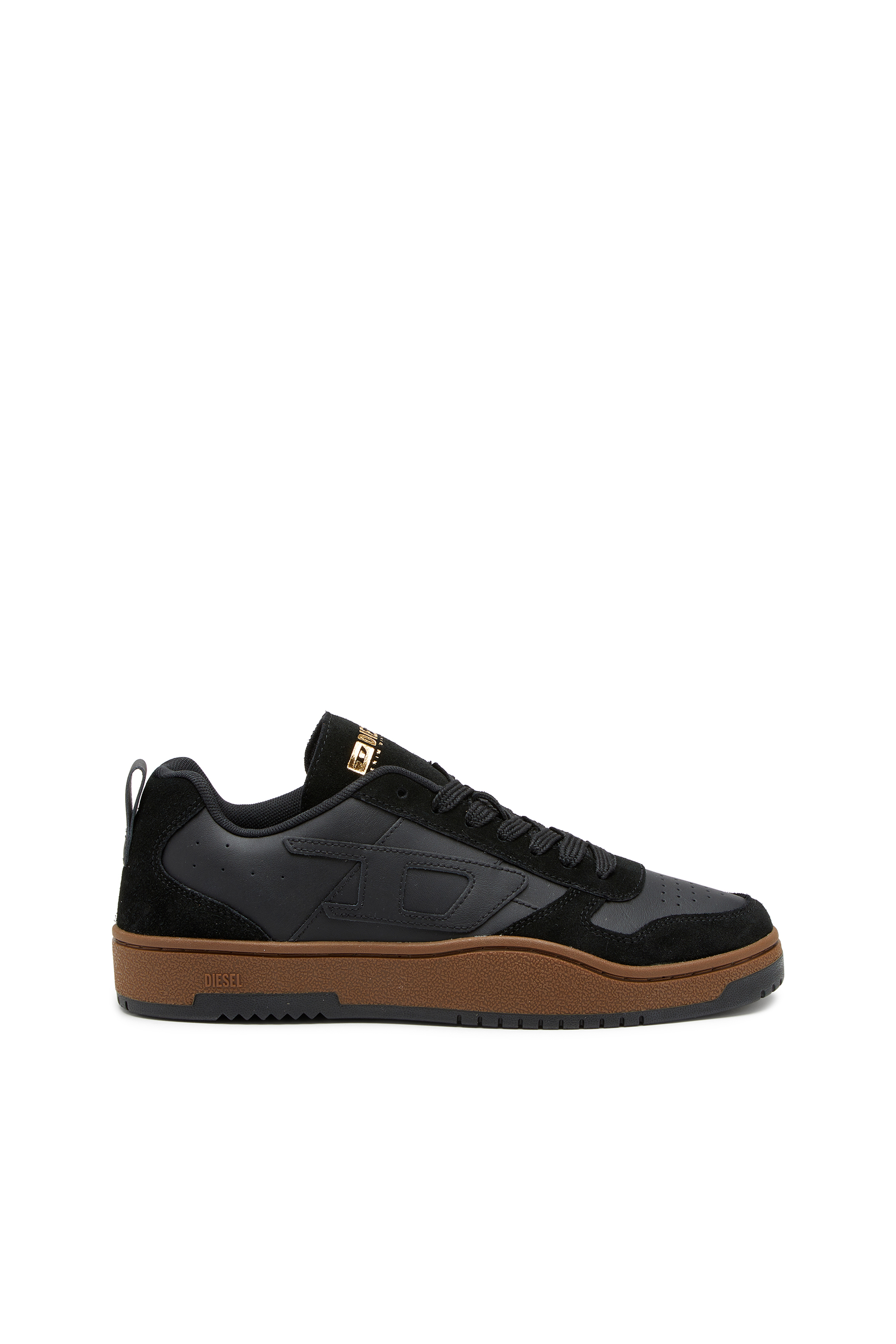 Diesel - S-UKIYO V2 LOW, S-Ukiyo-Sneakers en cuir et daim Homme in Noir - 1