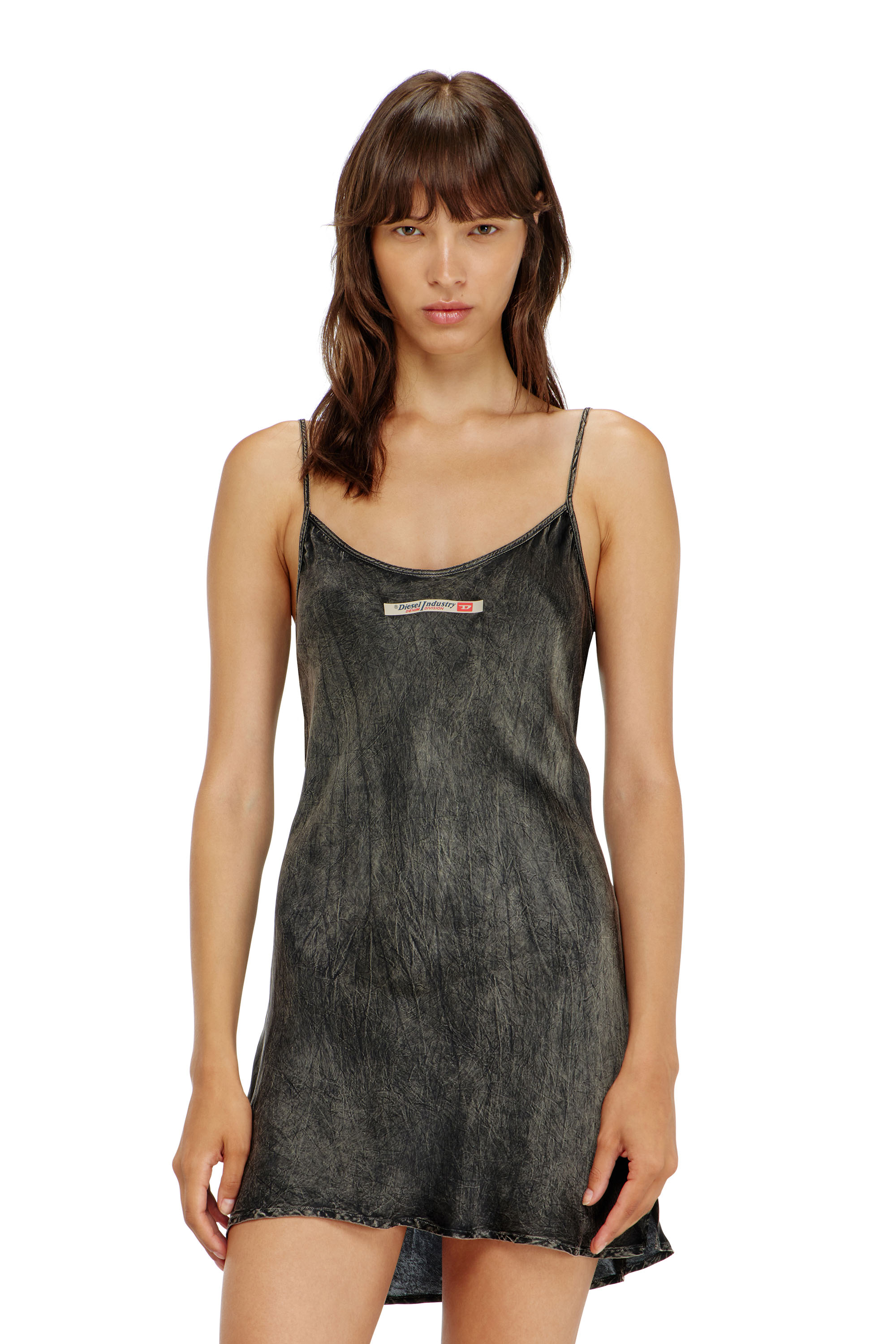 Diesel - CASSIDY-DNM, Damen Tr&auml;gerkleid aus Viskose mit Spaghettitr&auml;gern in Schwarz - 3