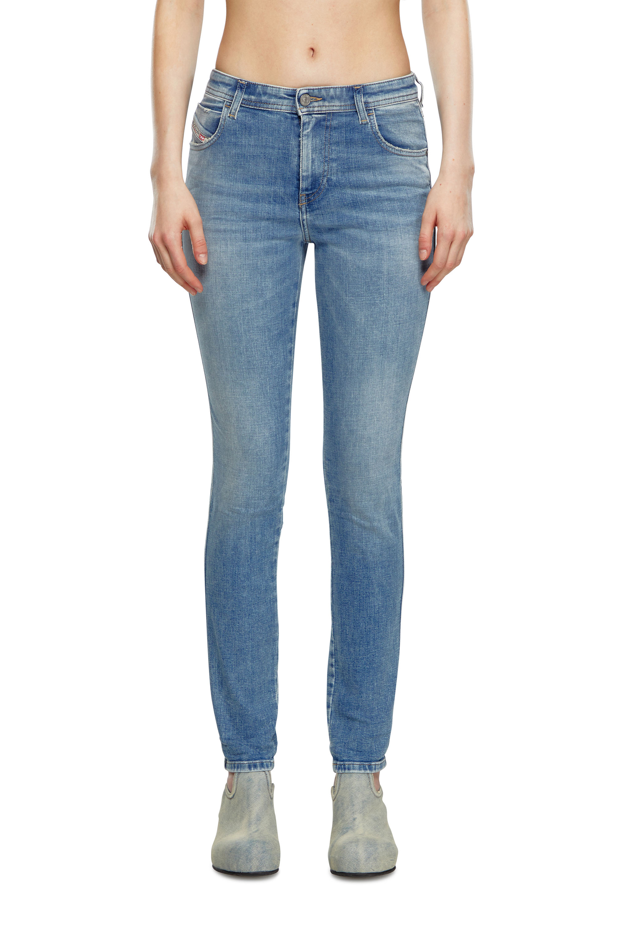 Diesel - Skinny Jeans 2015 Babhila 09J21, Blu Chiaro - Image 1