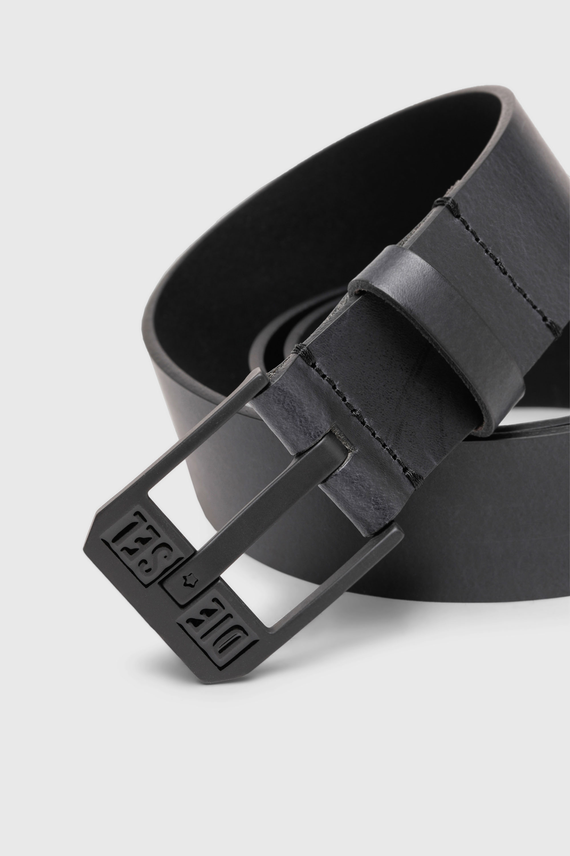 Diesel - BLUESTAR II, Ceinture 3.9 cm en cuir avec boucle logo &eacute;toile Homme in Gris - 2