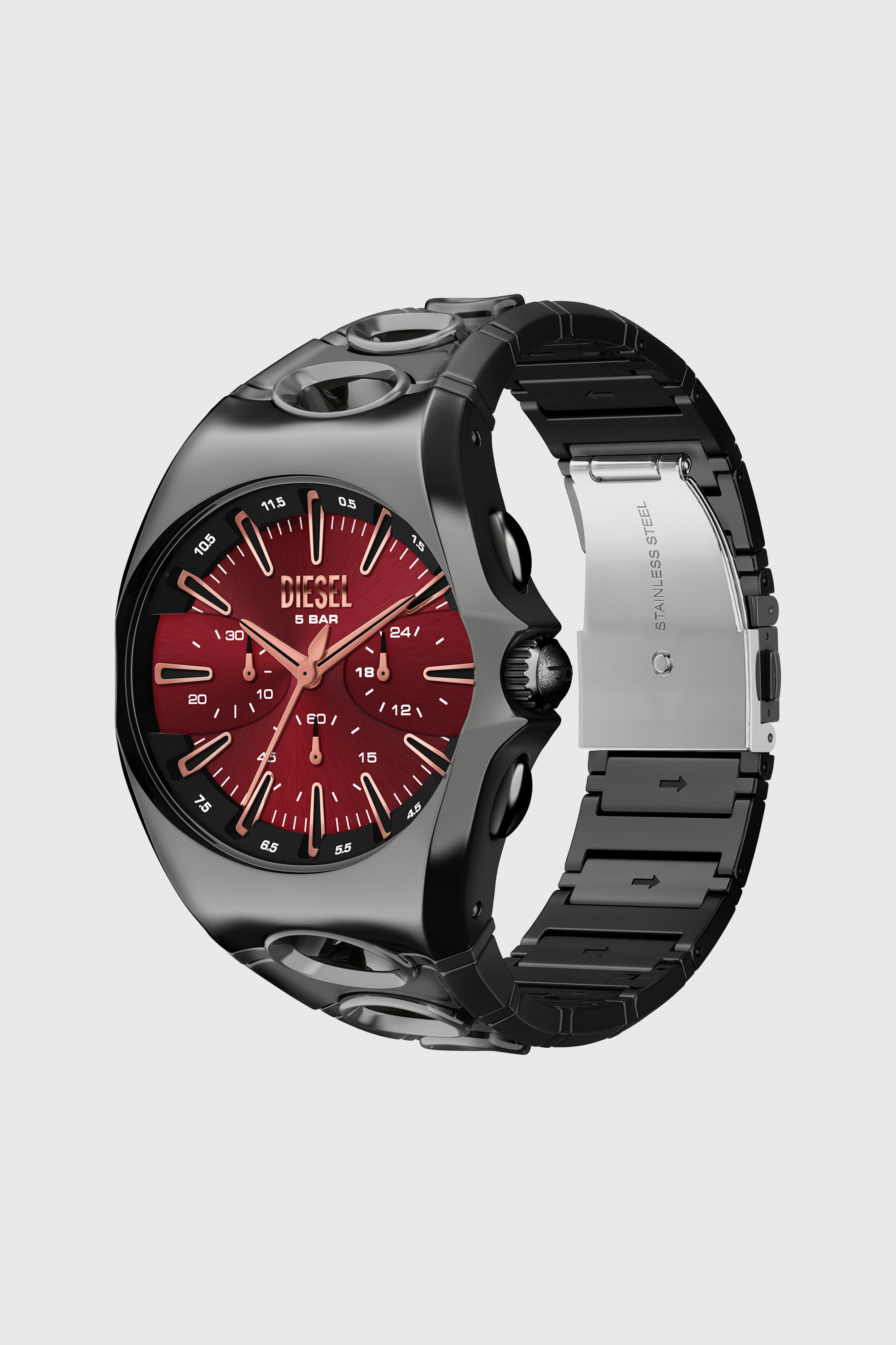 Diesel - DZ4726 WATCH, Orologio D-Curve in acciaio gunmetal Uomo in Nero - 2