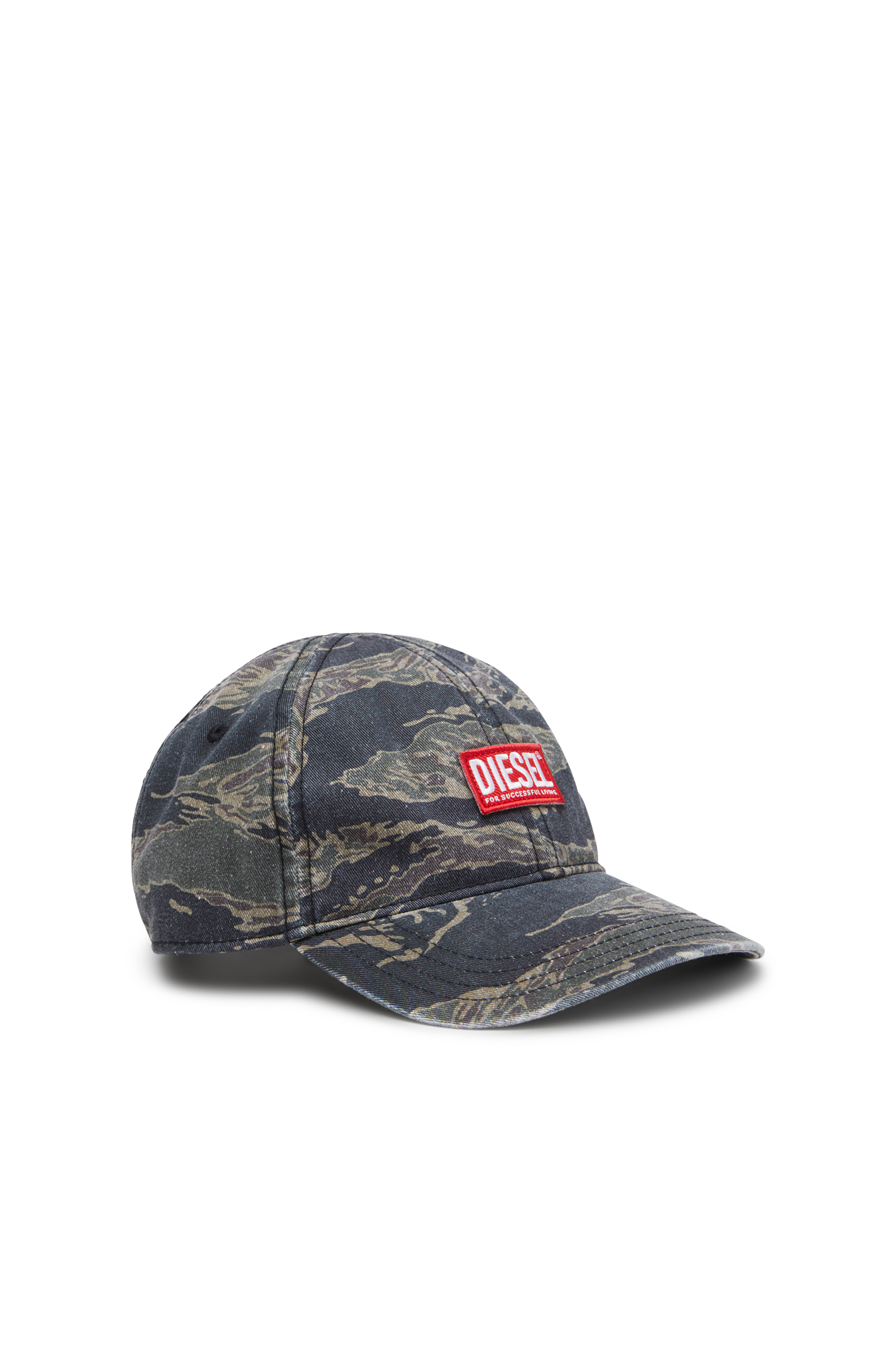 Diesel - C-VADO, Baseball cap con stampa camouflage Uomo in Verde - 1