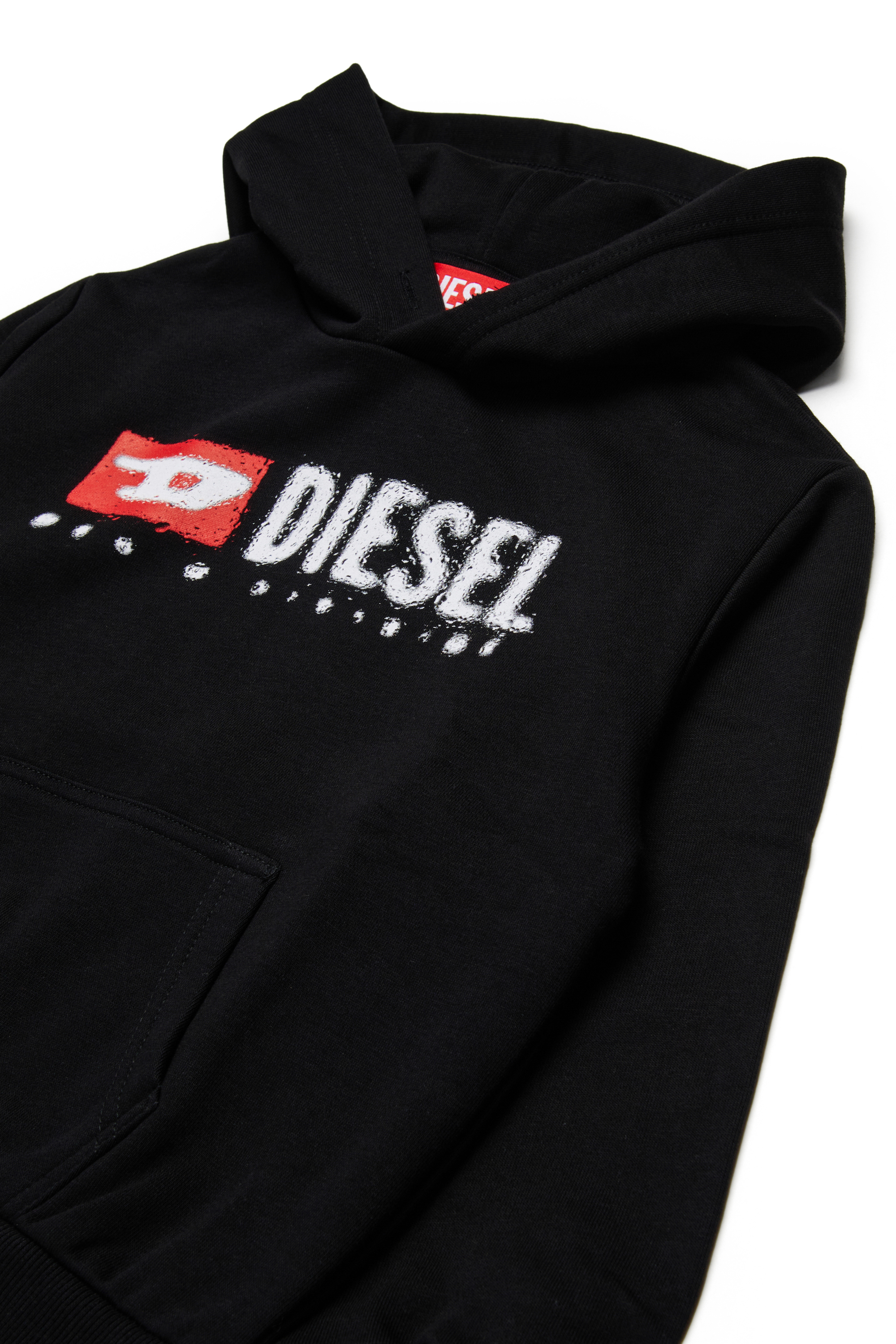 Diesel - SDROPSHOOD OVER, Sweat en coton avec logo imprimé Homme in Noir - 3