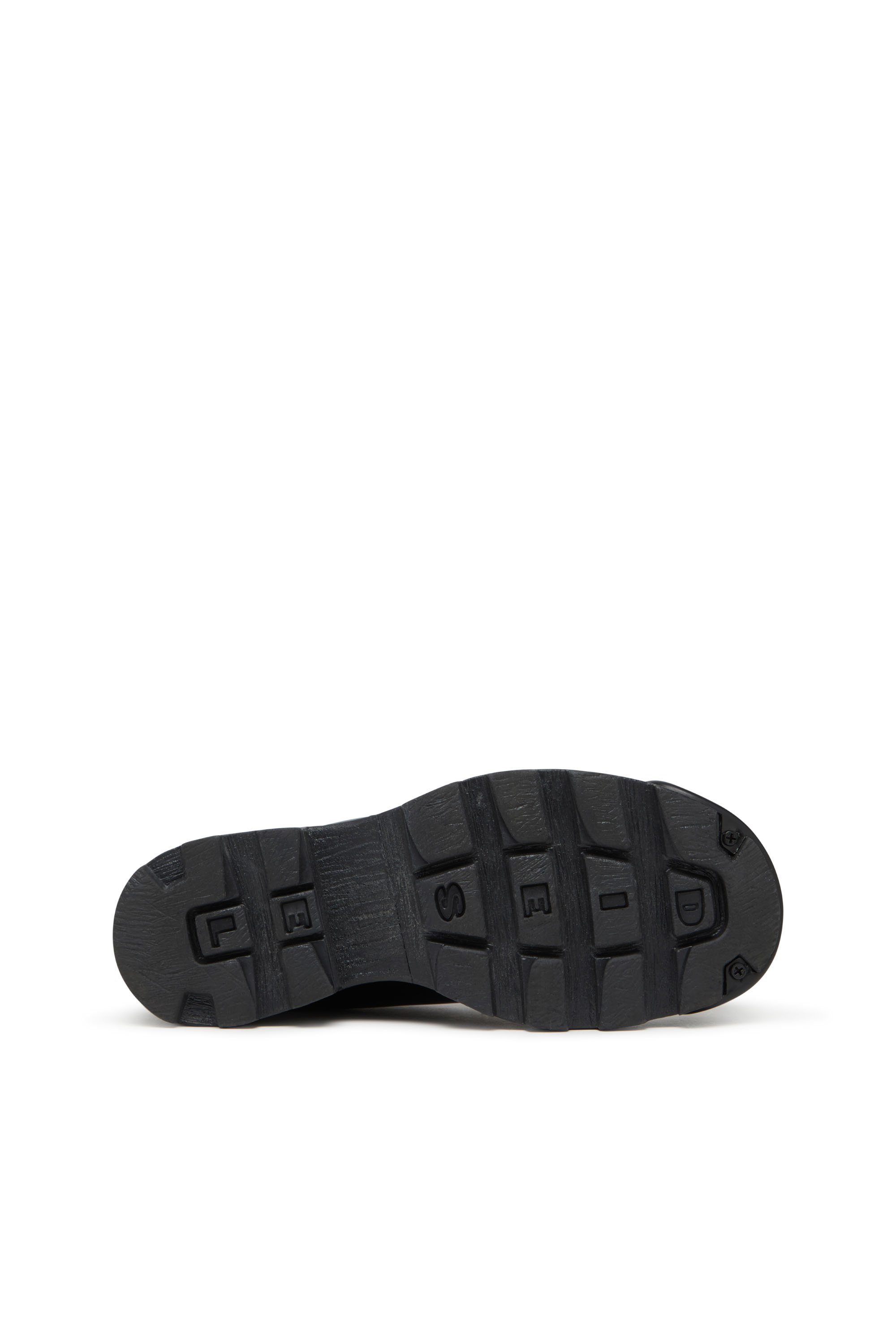 Diesel - D-HAMMER SO D, Man's D-Hammer-Leather lace-up shoes with oval D toe cap in Opaque Black - 4