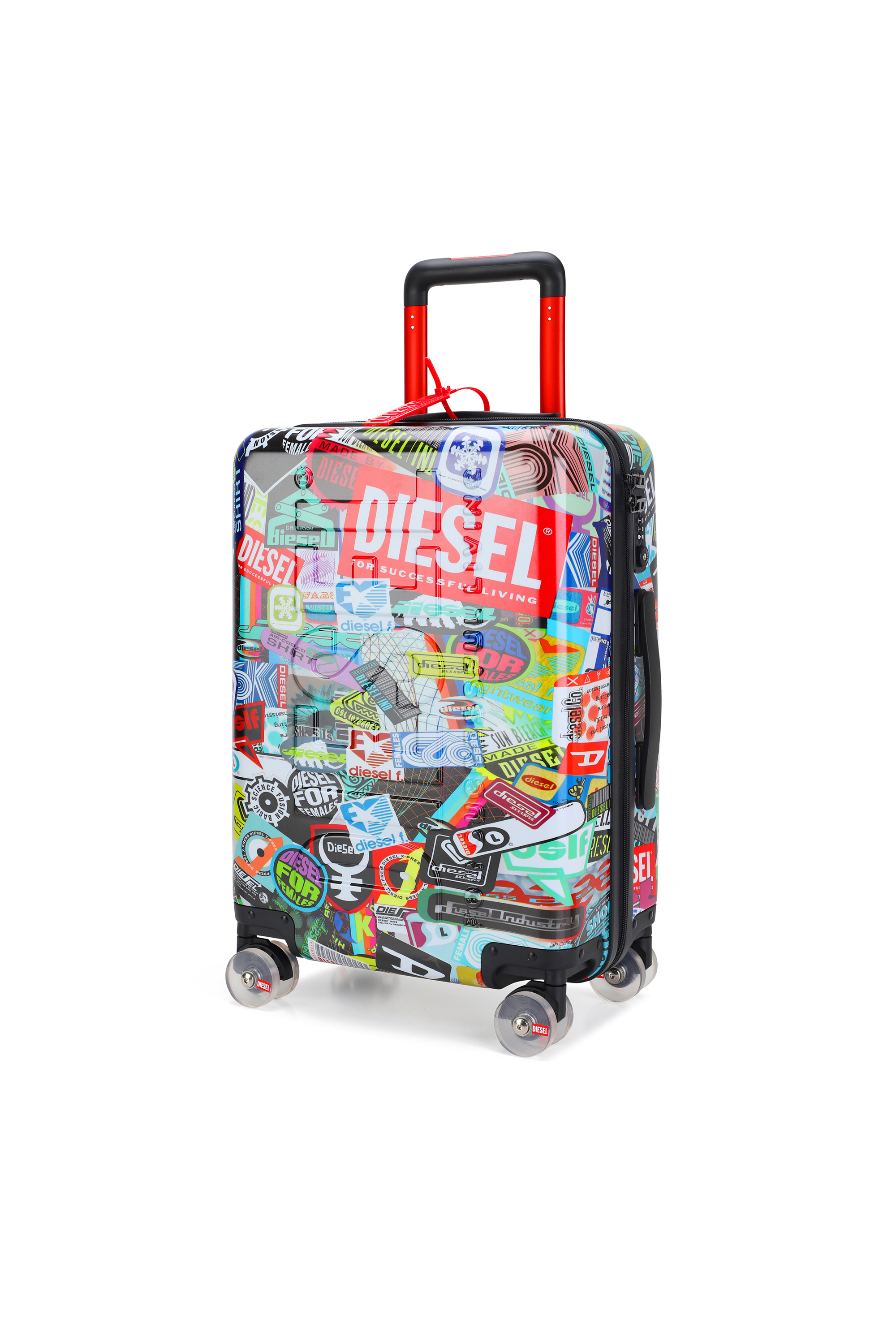 Diesel - DIESEL PC PRINTED TROLLEY-STICKERS- DSL0, Valigia stile sticker taglia S Unisex in Multicolor - 5