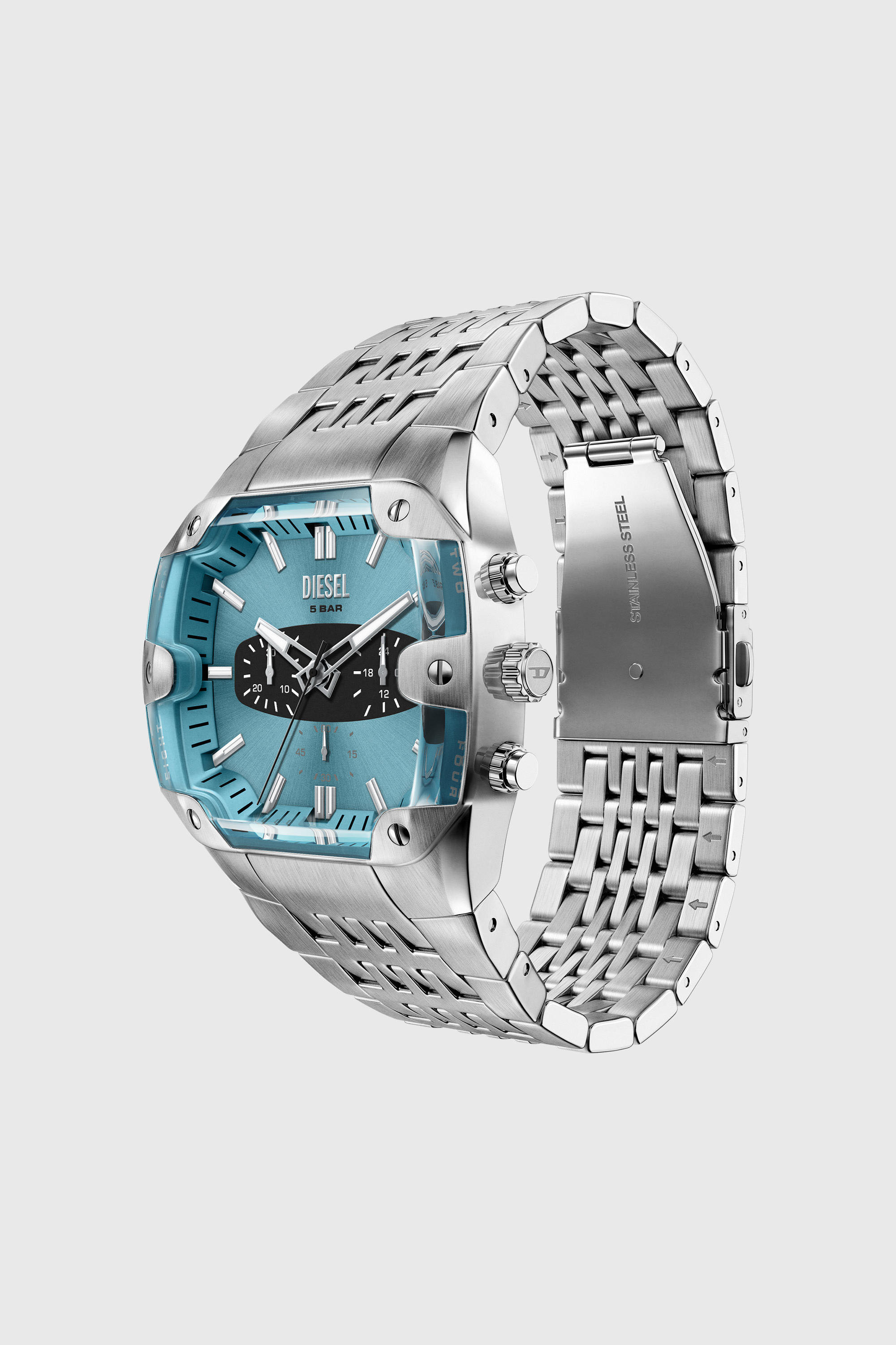 Diesel - DZ4725 WATCH, Orologio Spiked Cushion in acciaio inox Uomo in Argento - 2