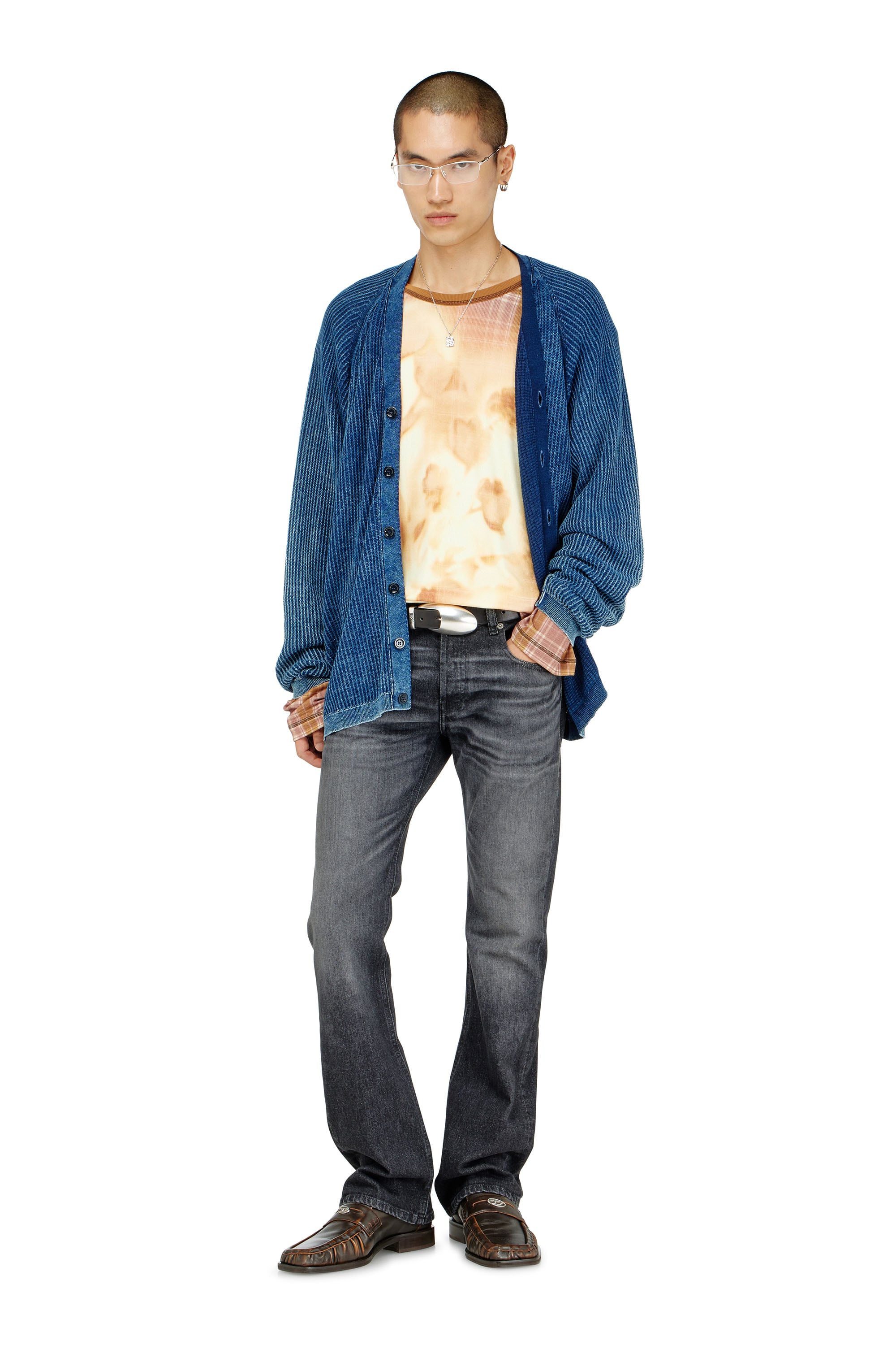 Diesel - Bootcut Jeans 2007 Zatiny 09N48 Uomo, Nero/Grigio scuro - Image 1
