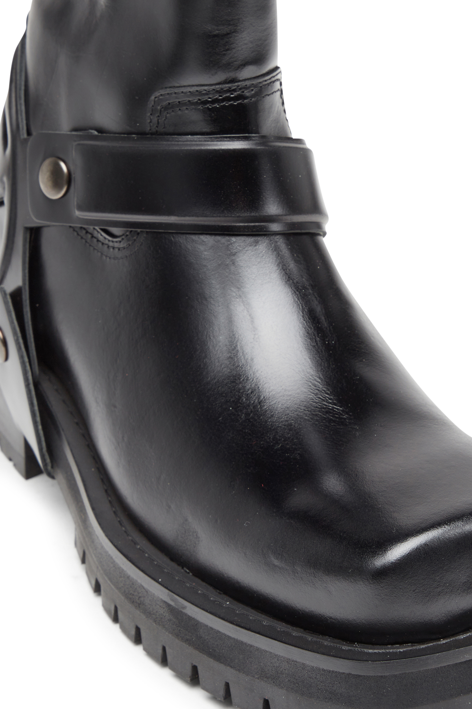 Diesel - D-TEXAN CH, Herren D-Texan-Riemen-Boots aus glänzendem Leder in Schwarz - 6