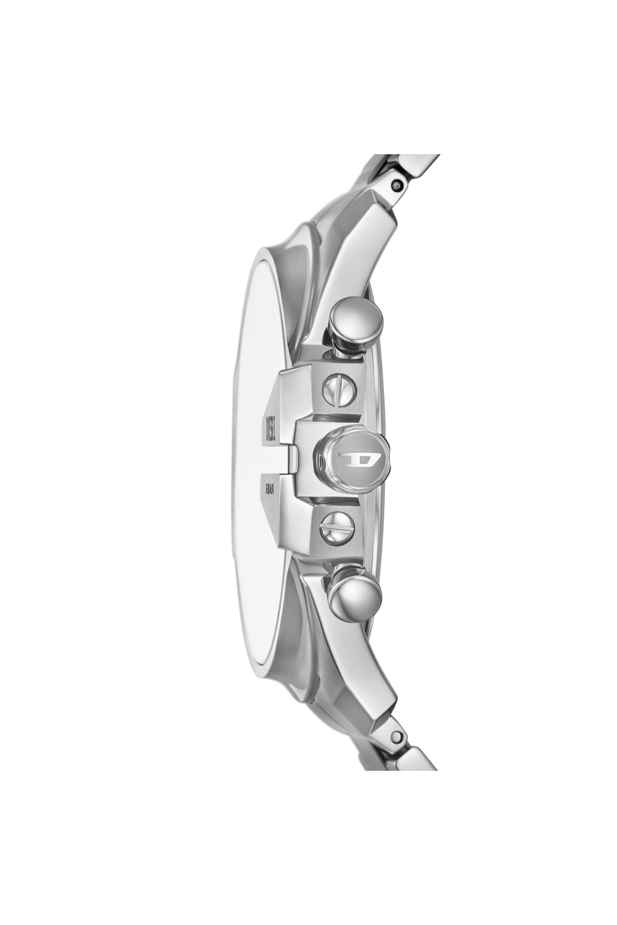 Diesel - DZ4686 WATCH, Herren Mega Chief Slim Armbanduhr aus Edelstahl in Silber - 3
