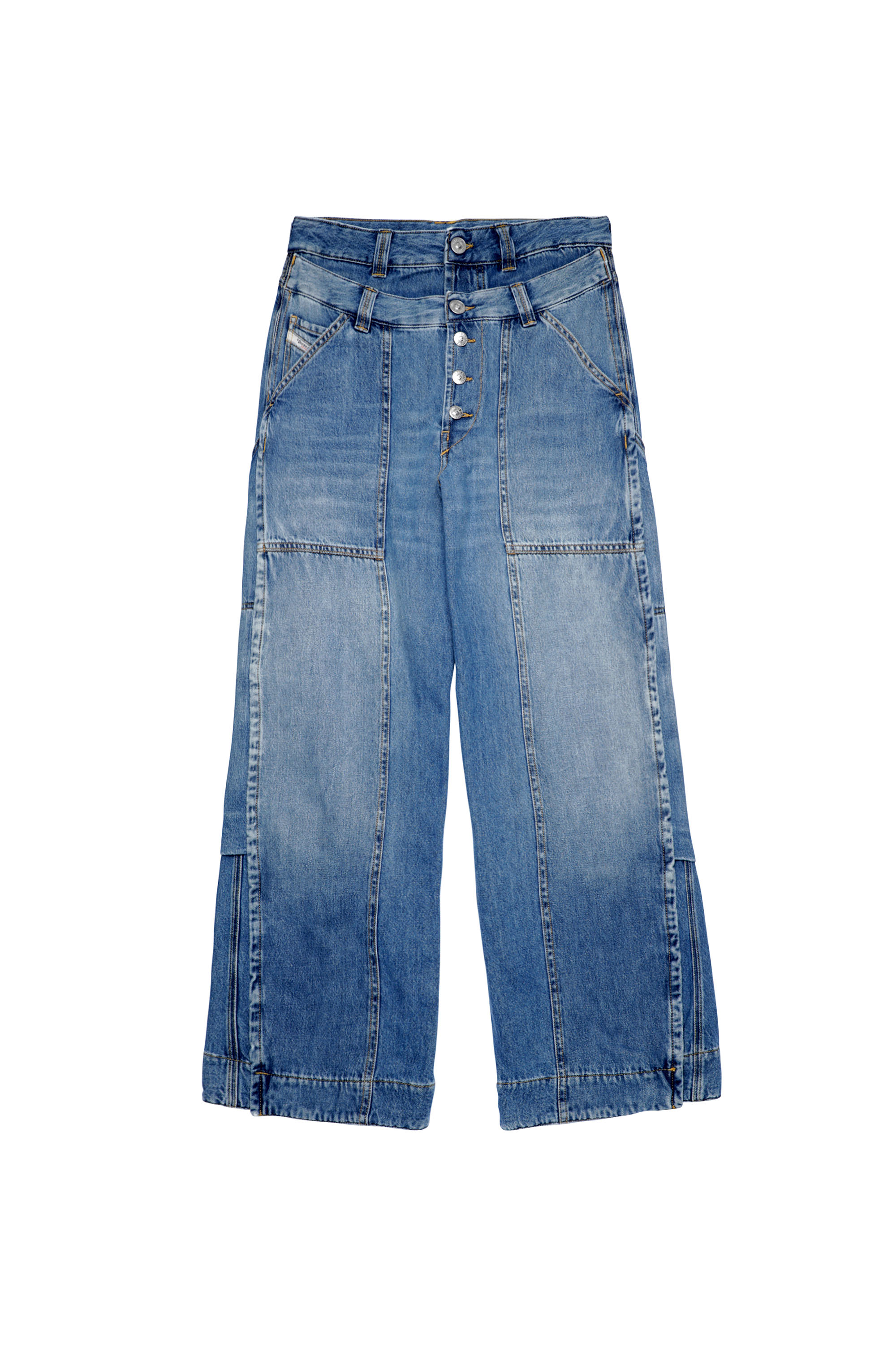 Diesel - D-Laly 0AFAM Bootcut and Flare Jeans, Bleu moyen - Image 7