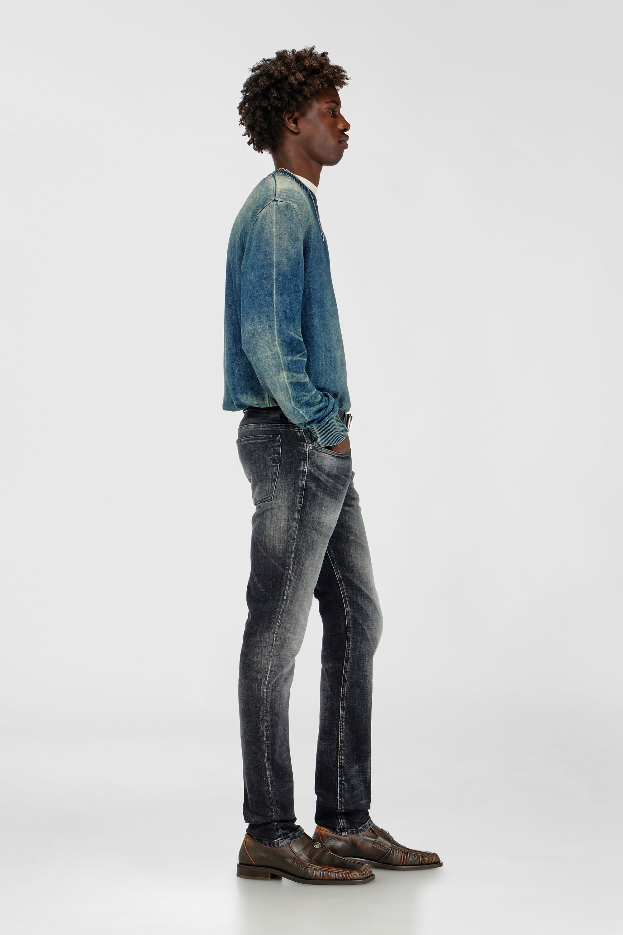 Diesel - Skinny Jeans 1979 Sleenker 09R08 Homme, Noir/Gris fonc&eacute; - Image 2