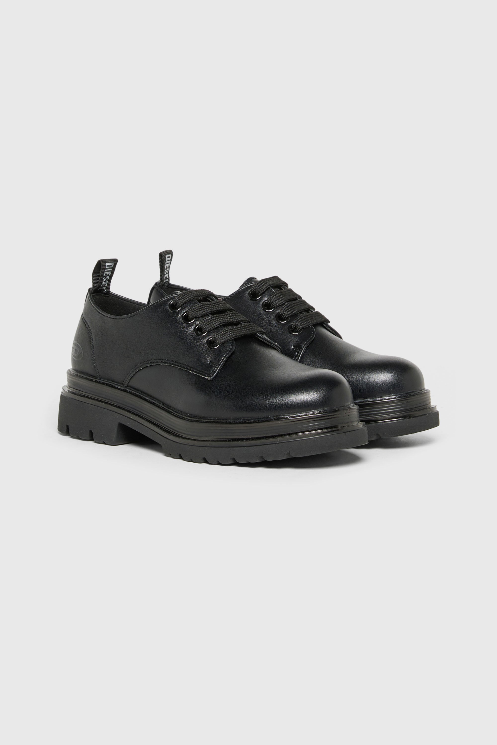 Diesel - D-DERBL-PU, Unisex's D-Derbl- Derby shoes with lug sole in Black - 2