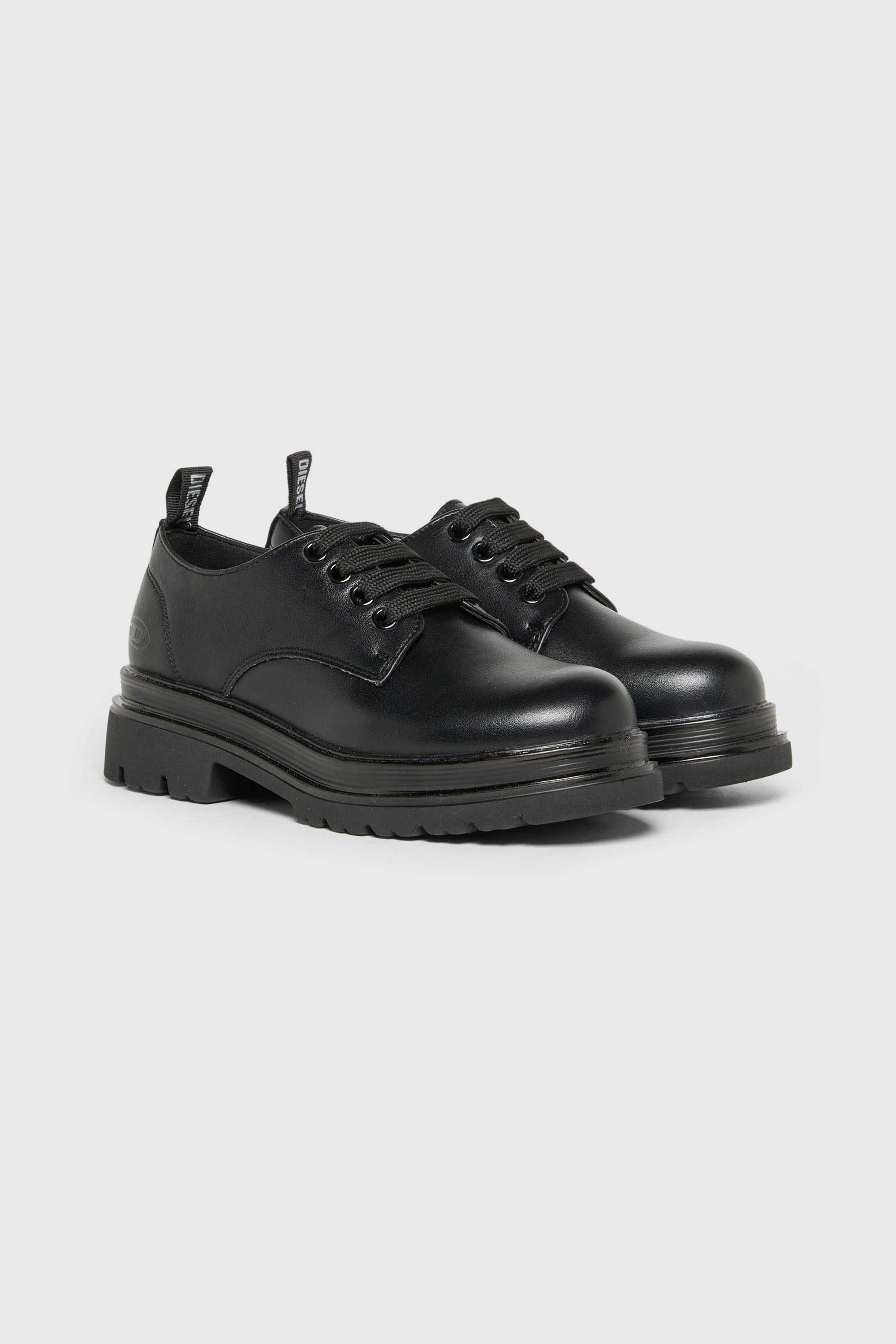 Diesel - D-DERBL-PU, Unisex D-Derbl- Derbyschuhe mit Profilsohle in Schwarz - 2