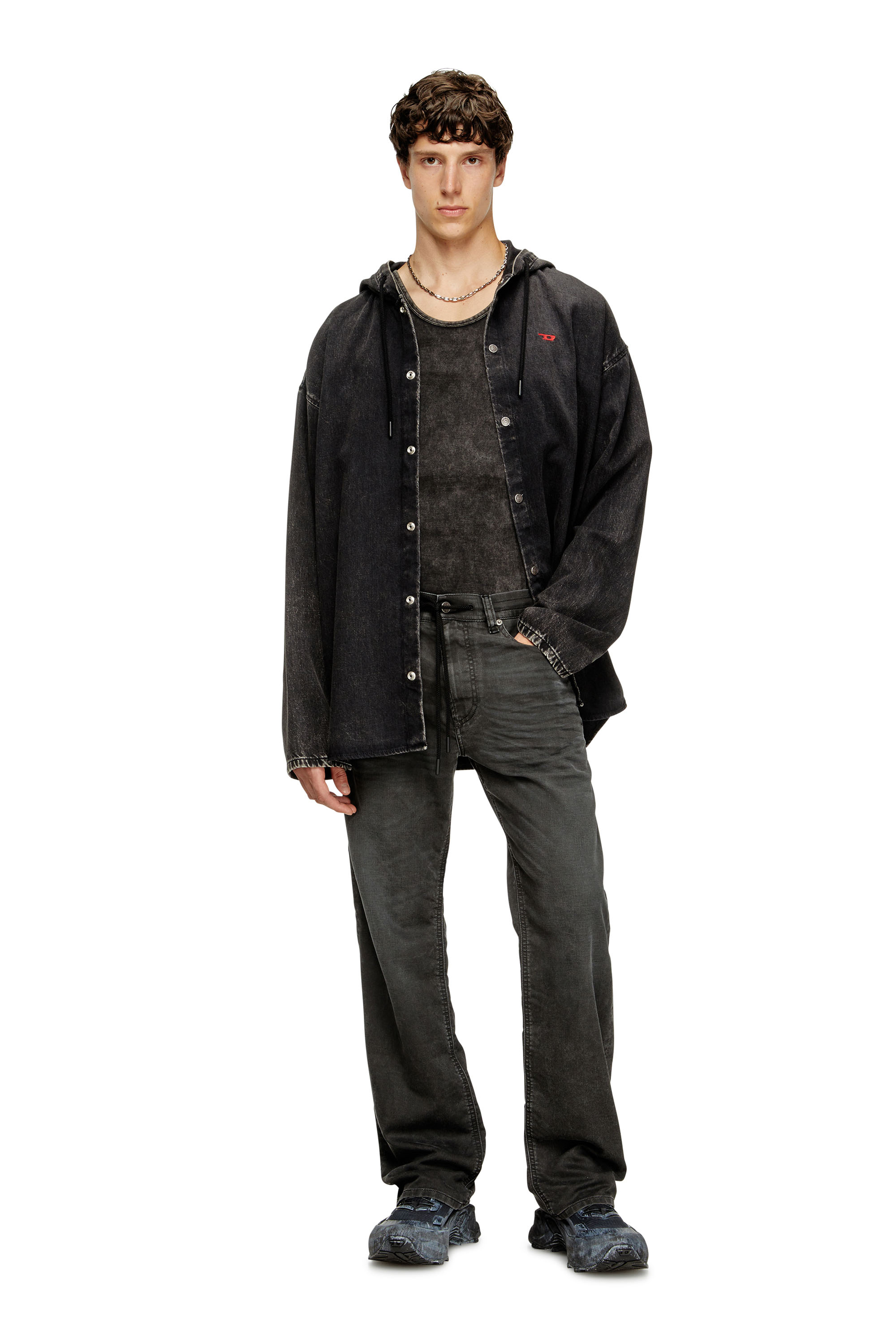 Diesel - Herren Relaxed 2080 D-Reel Joggjeans® 09J75, Schwarz/Dunkelgrau - 2