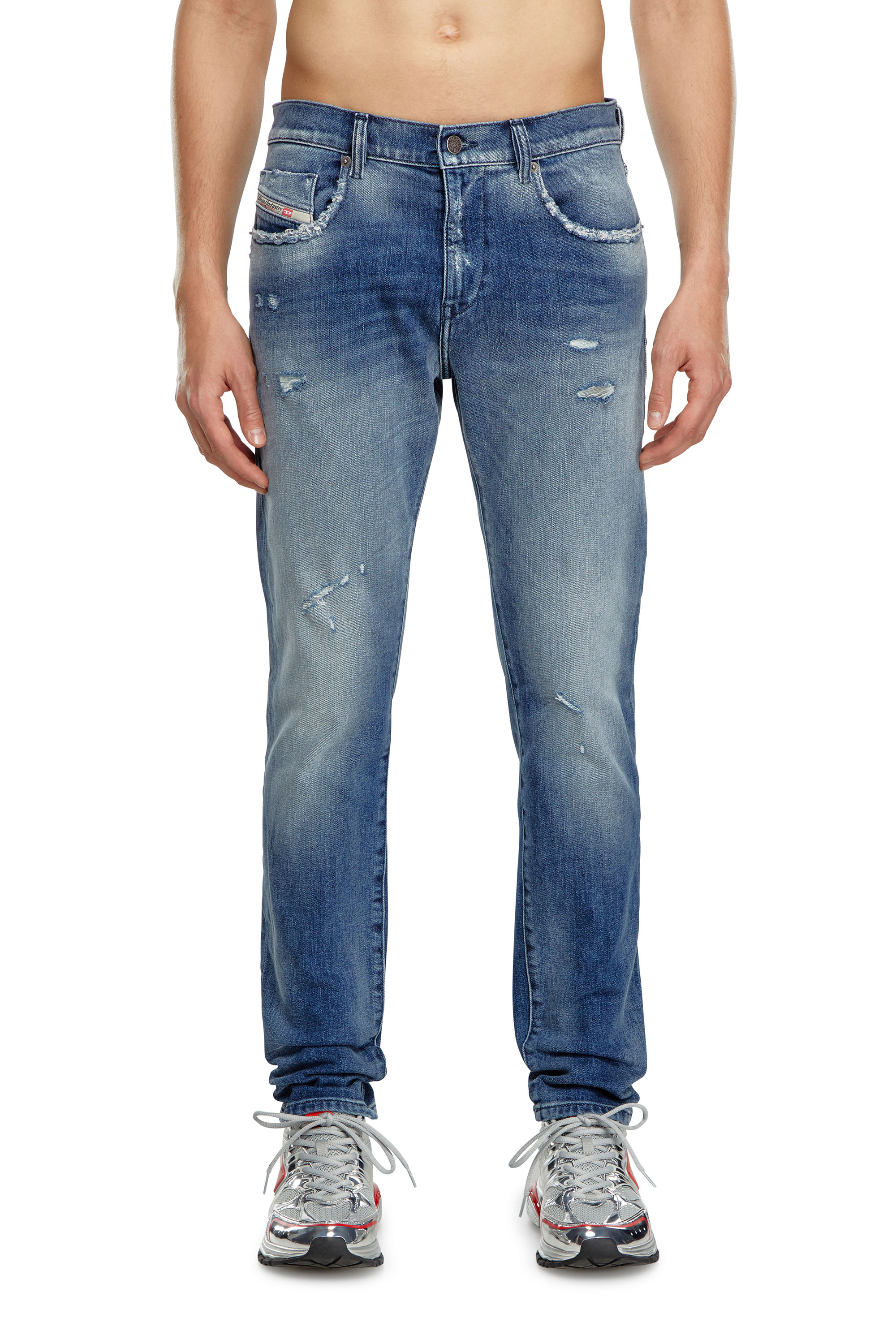 Diesel - Uomo Slim Jeans 2019 D-Strukt 09J61, Blu medio - Image 2
