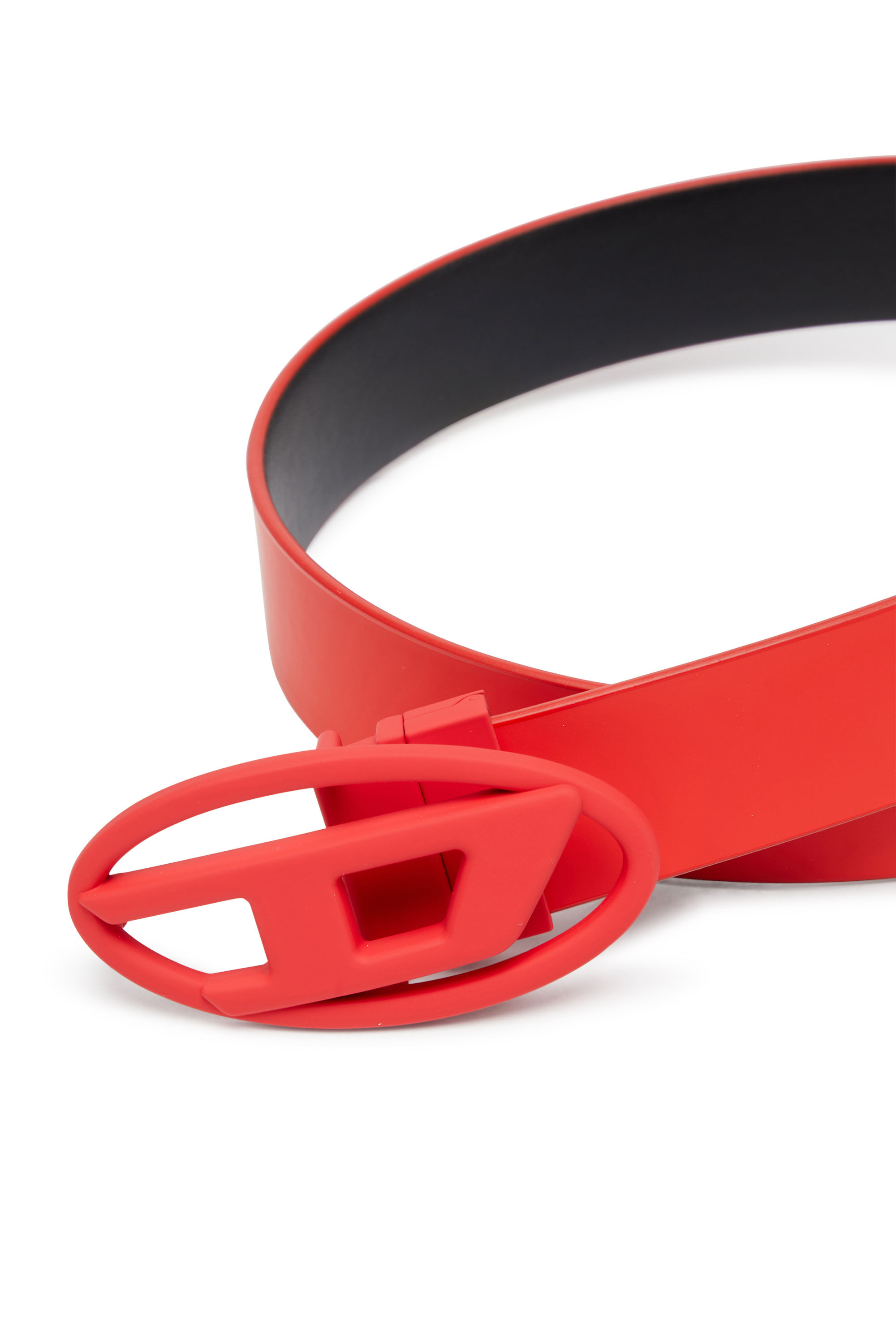 Diesel - B-1DR W REV II 30, Donna Reversible belt in rubberised leather in Rosso - Image 3