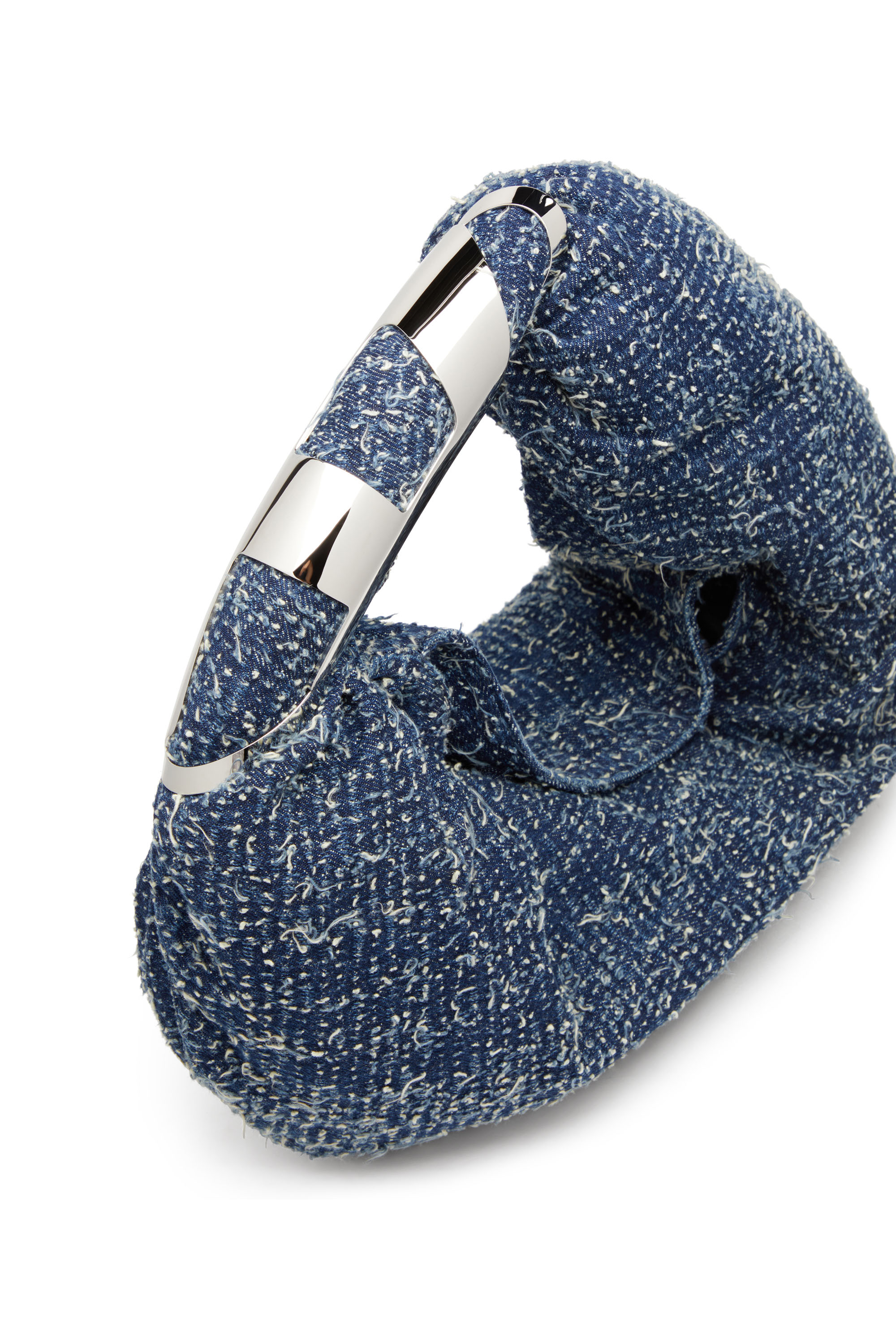 Diesel - GRAB-D HOBO S, Grab-D S-Sac hobo en denim boucl&eacute; Femme in Bleu - 6