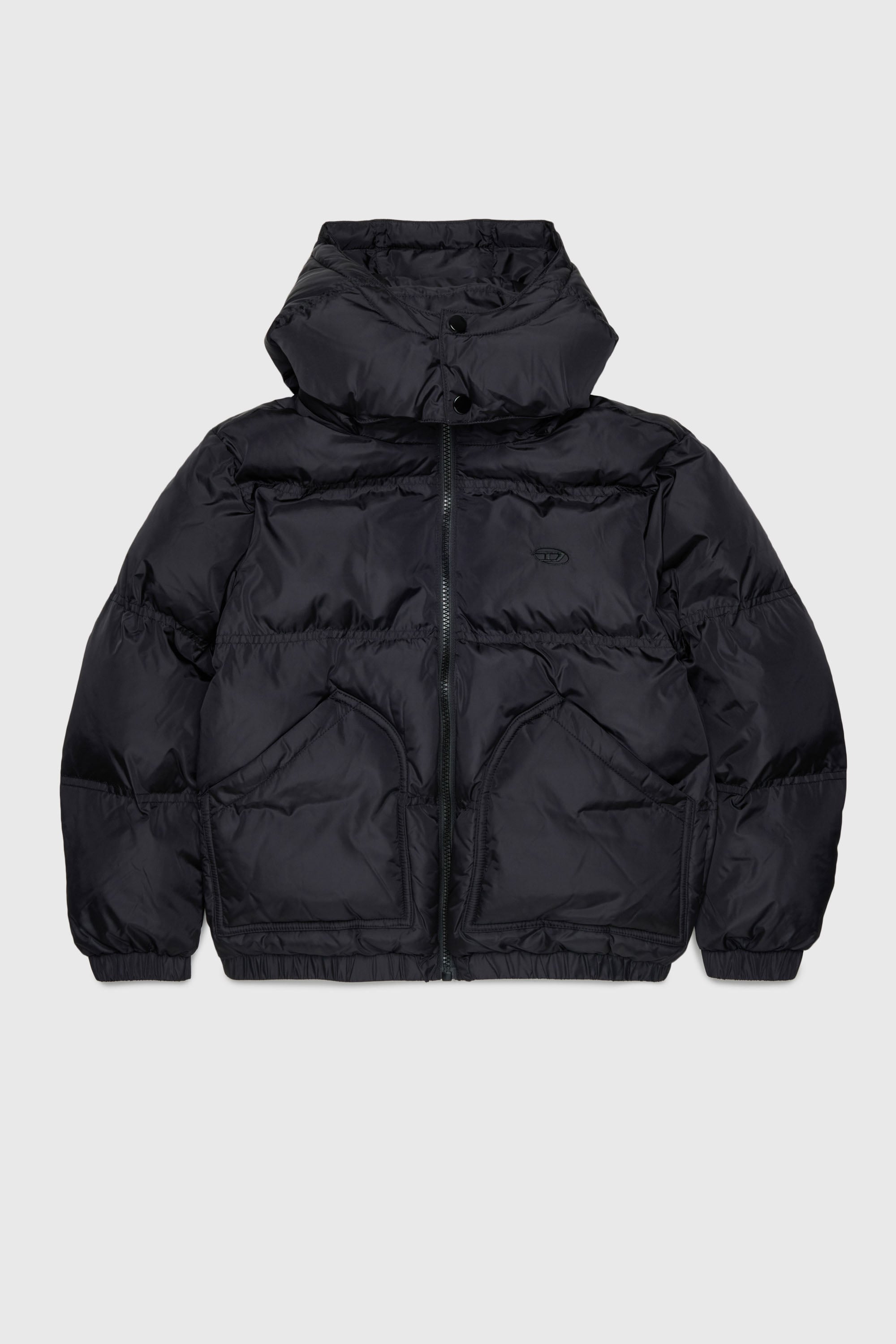 Diesel - JRIVON, Doudoune &agrave; capuche avec poches oversize Mixte in Noir - 1