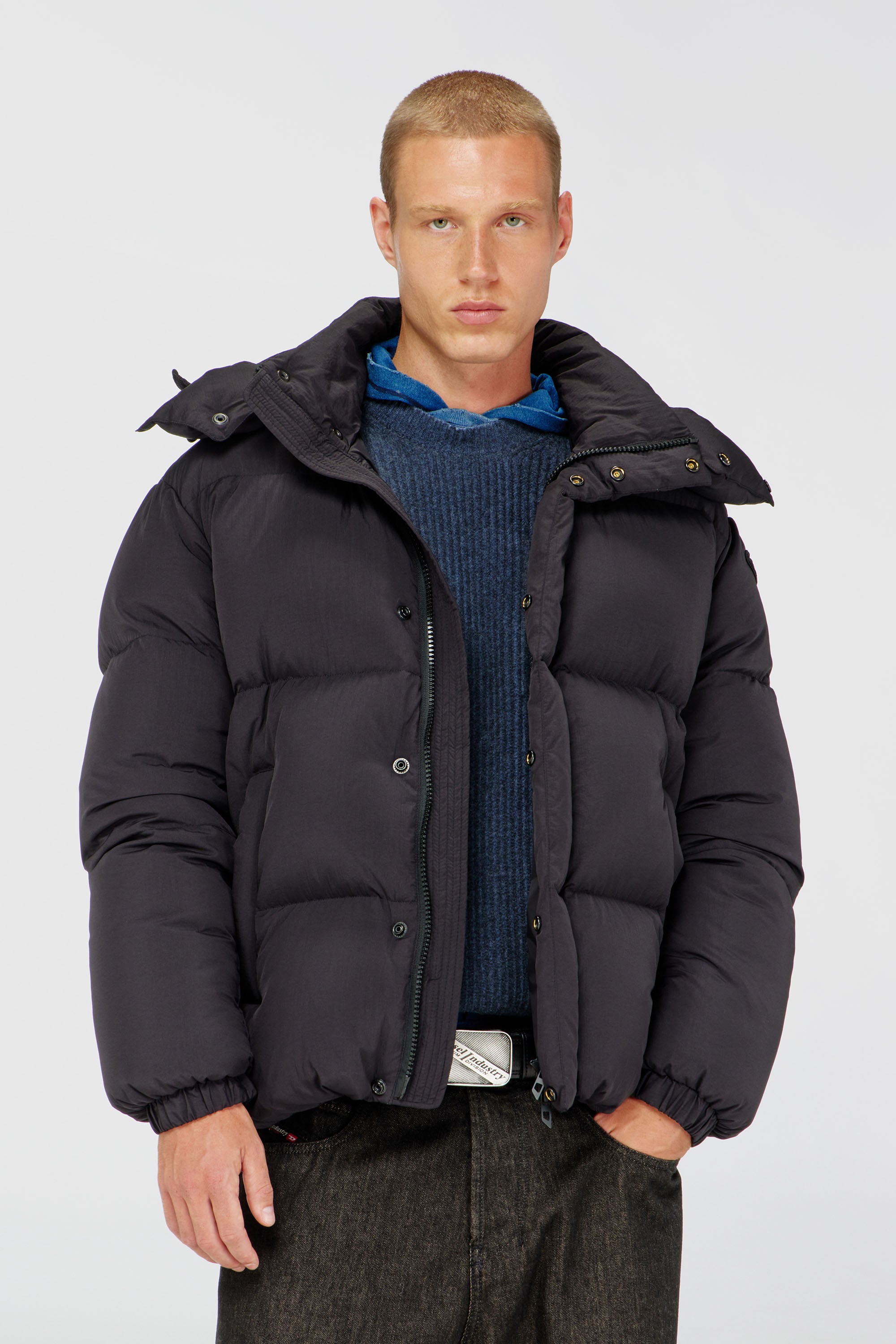 Diesel - W-ROLFYS-WRD, Piumino trapuntato in Taslan con trattamento ViralOff&reg; Uomo in Grigio - 1