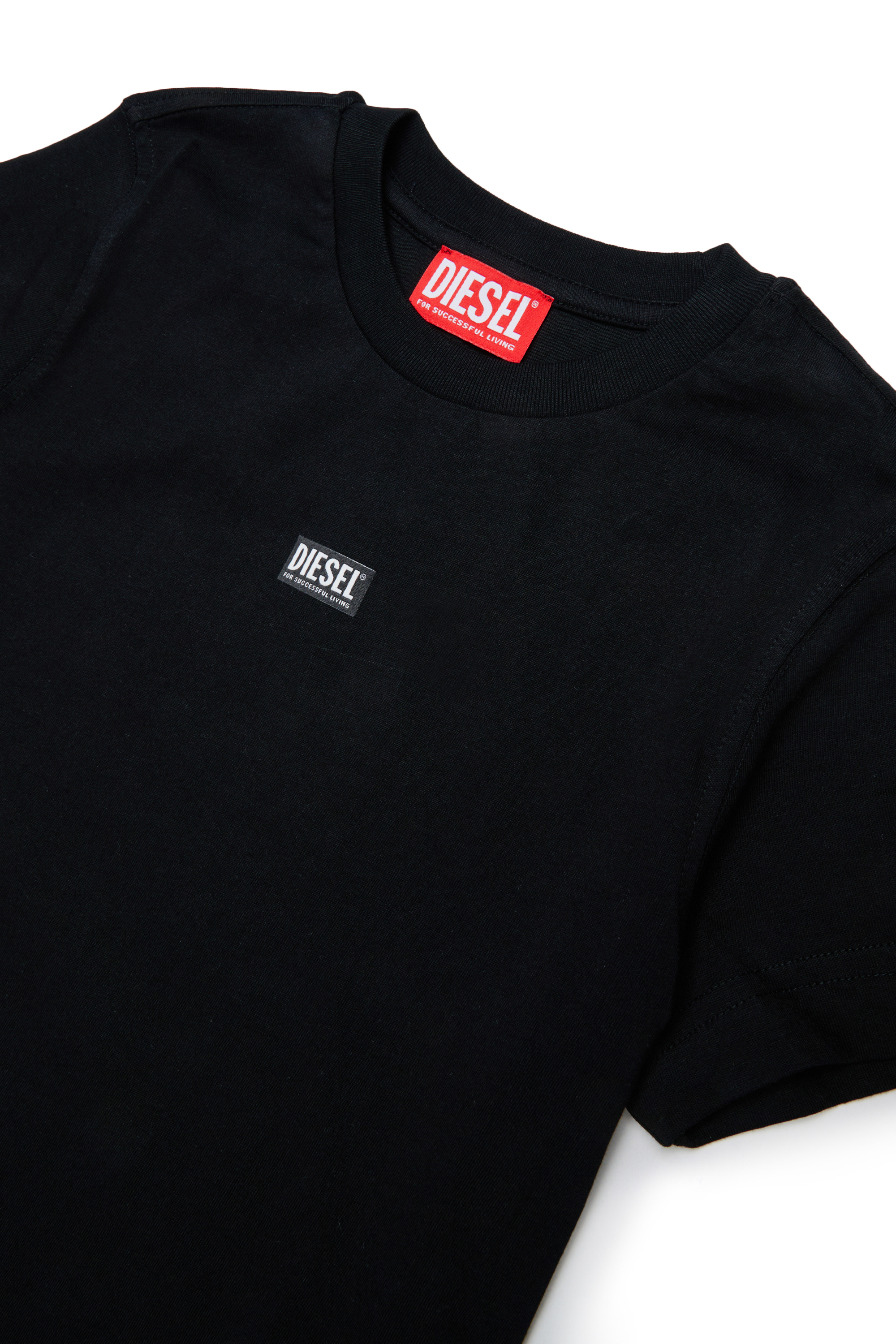 Diesel - TJUSTR7, Herren Baumwoll-T-Shirt mit kleinem Biscotto-Logo in Schwarz - 3