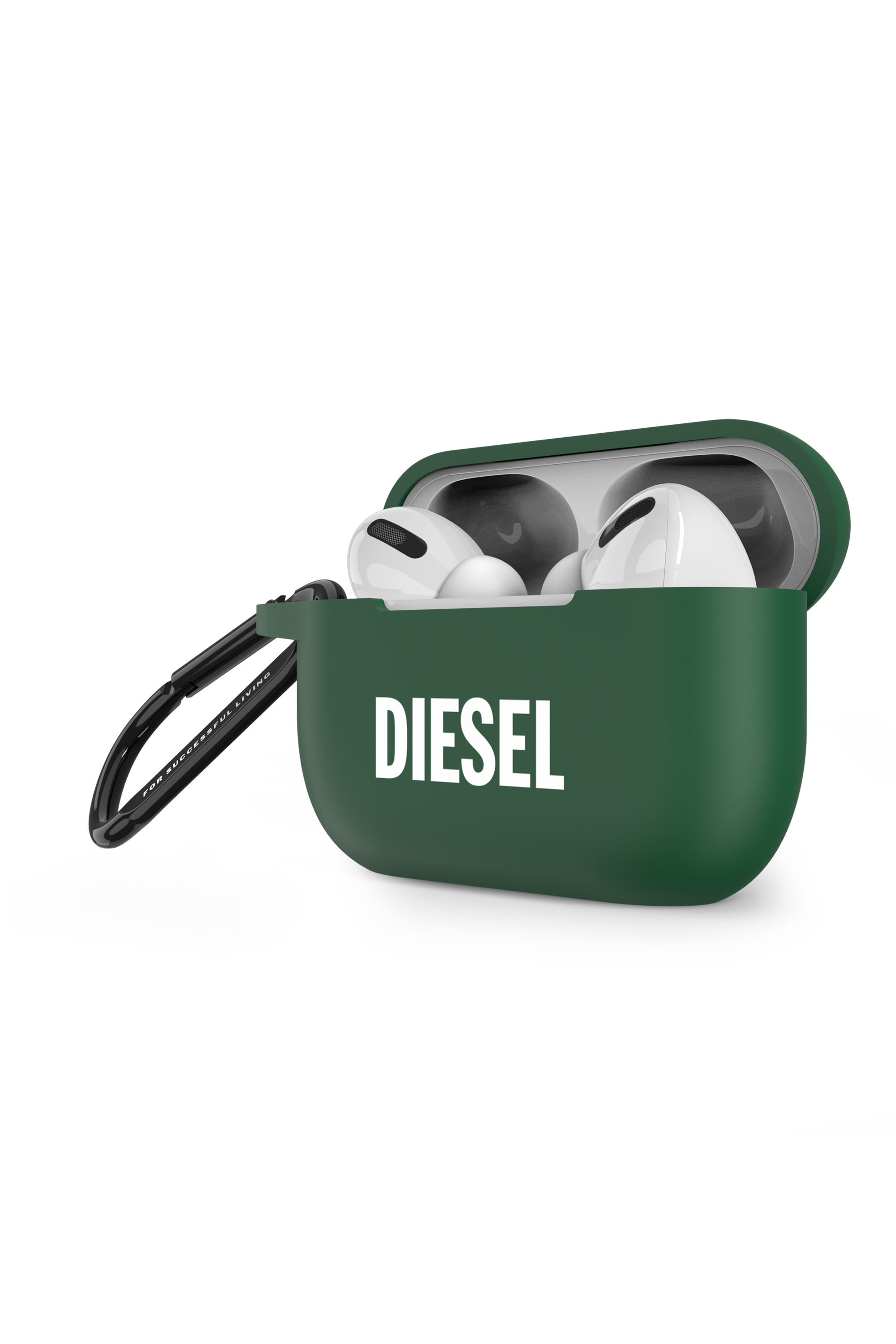 Diesel - 49671 MOULDED CASE, Etui Airpod en silicone pour AirPods Pro Mixte in Vert - 3