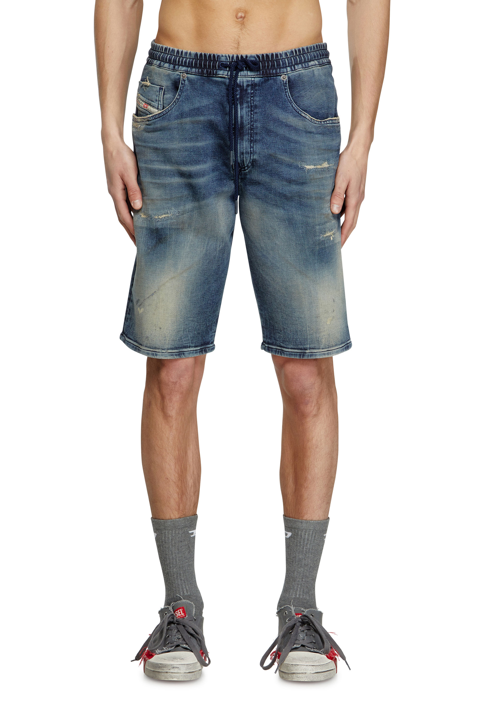 Diesel - 2033 D-KROOLEY-SHORT JOGG, Short chino en JoggJeans Homme in Bleu - 1