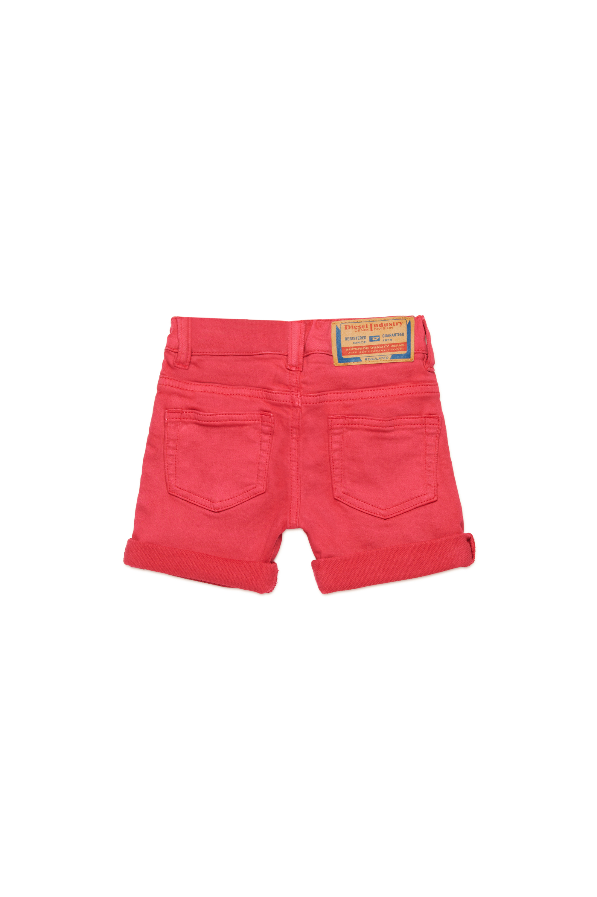 Diesel - PGALLYB JJJ, Short coloré en tissu JoggJeans avec revers Mixte in Rose - 2