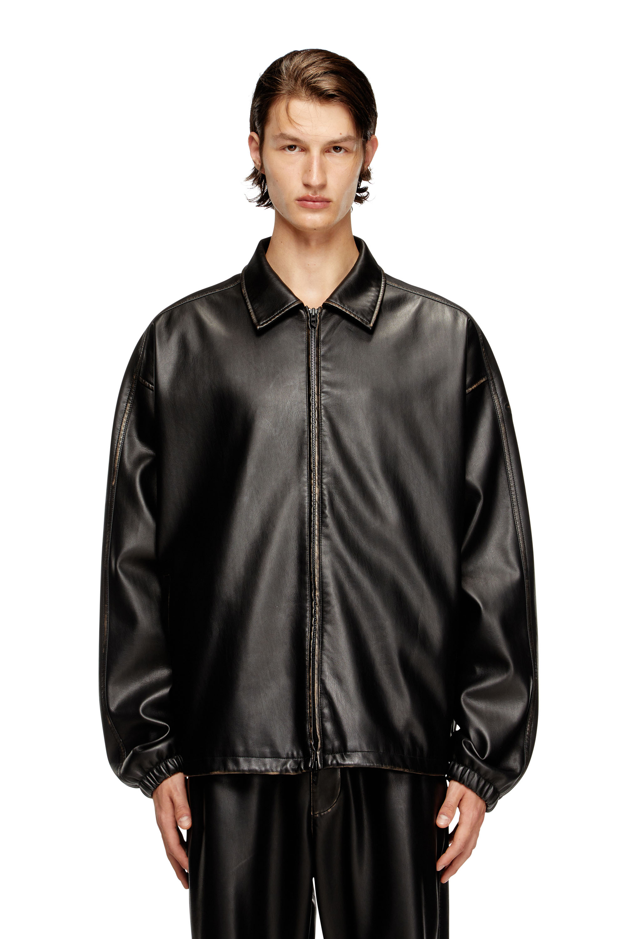 Diesel - J-AKE, Giacca in tessuto tecnico distressed Unisex in Nero - 2