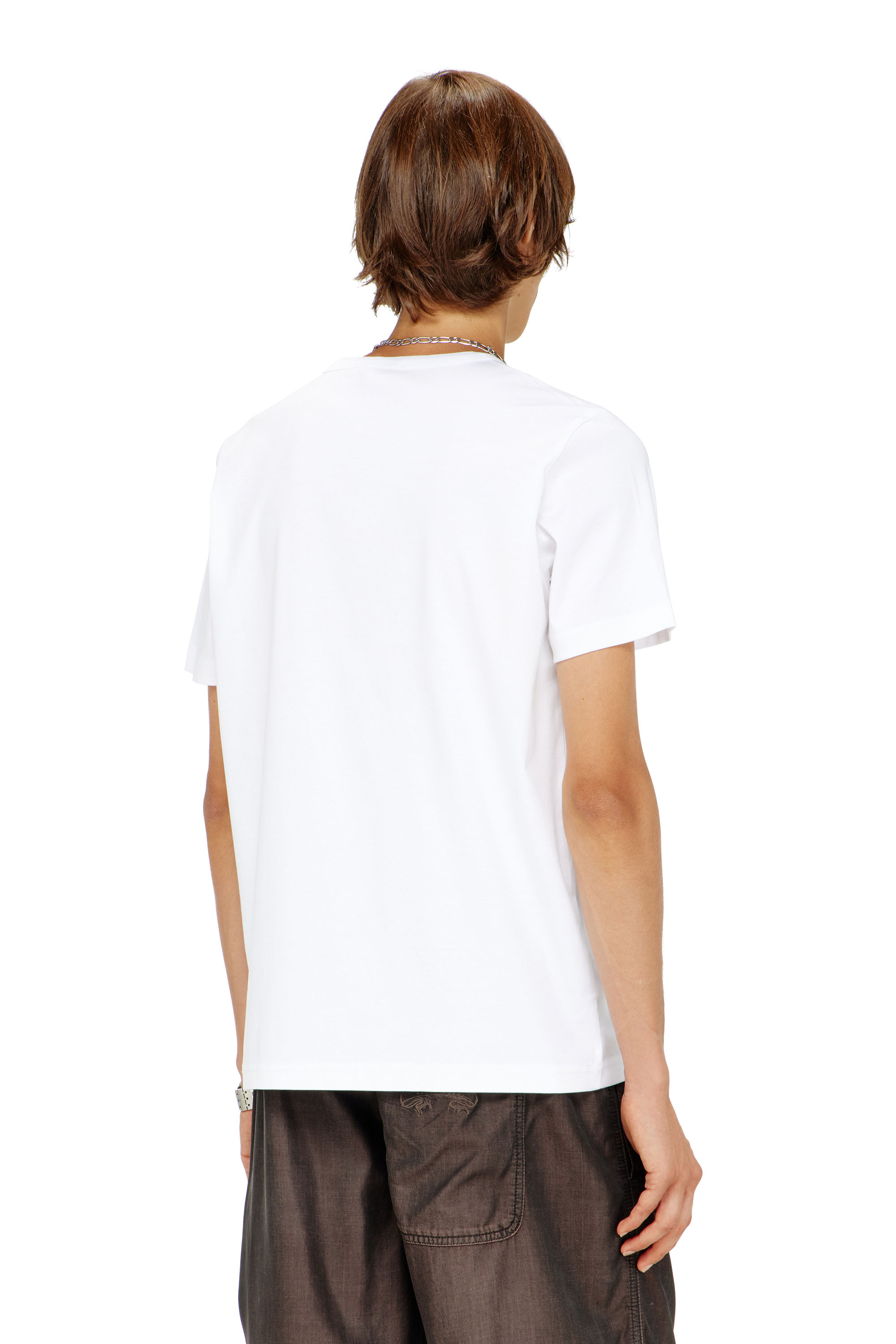 Diesel - T-MIEGOR-K77, Herren T-Shirt aus merzerisierter Baumwolle in Wei&szlig; - 4