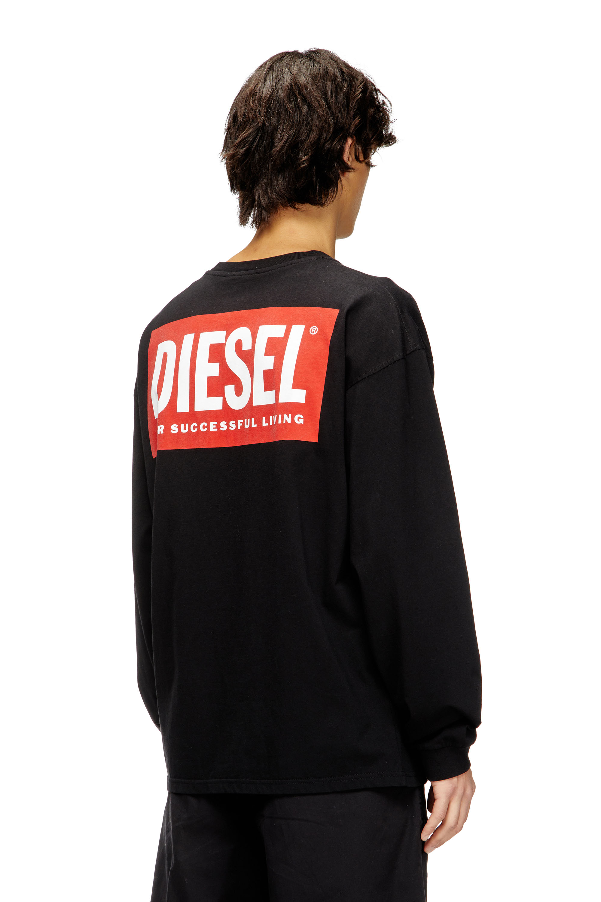 Diesel - T-BOXT-LS-BISK, T-shirt a maniche lunghe dal taglio rilassato con loghi Diesel Uomo in ToBeDefined - 4