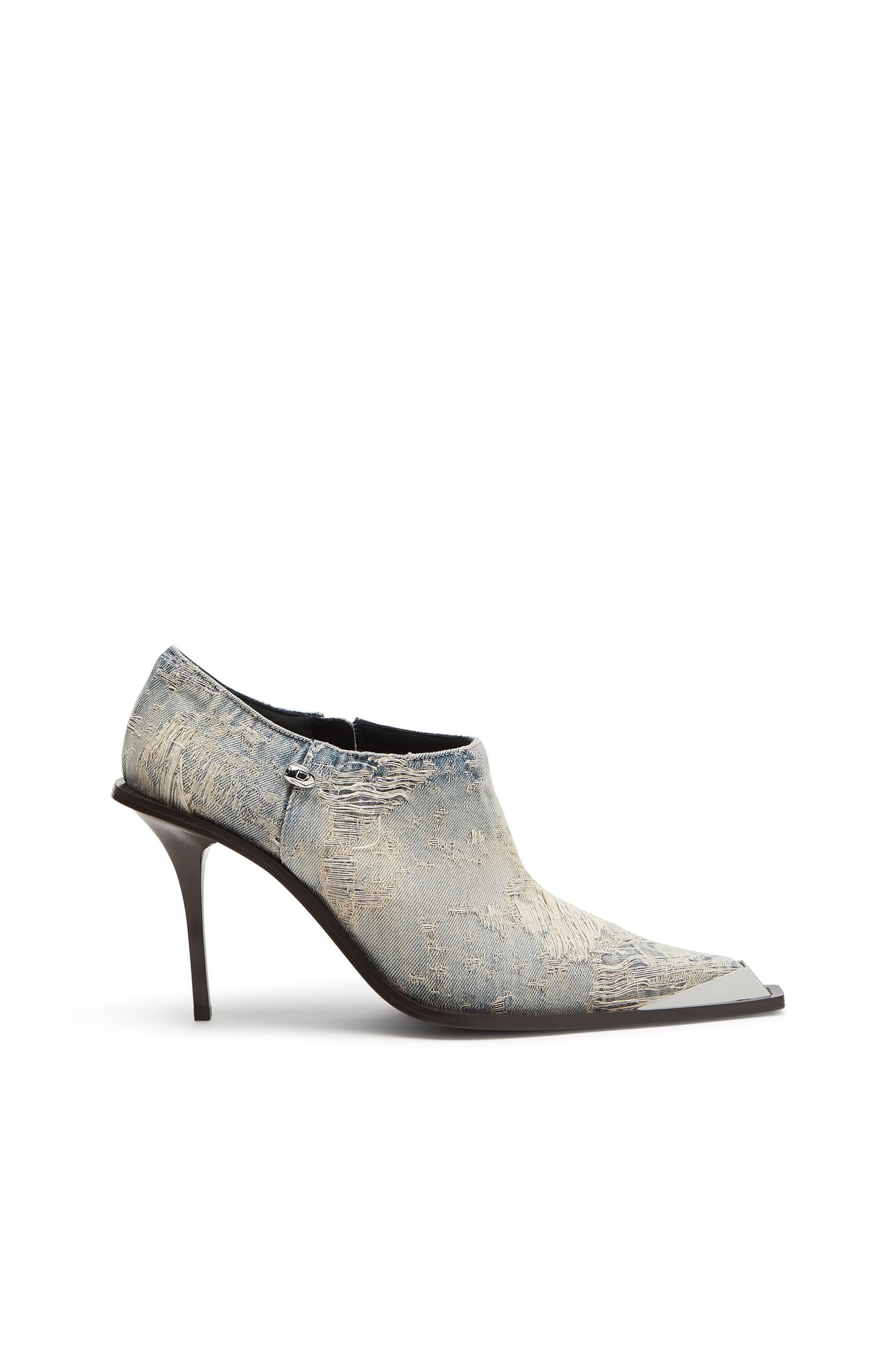 Diesel - D-TONA SC, D-Tona-Bottines en denim jacquard Femme in Bleu - 1