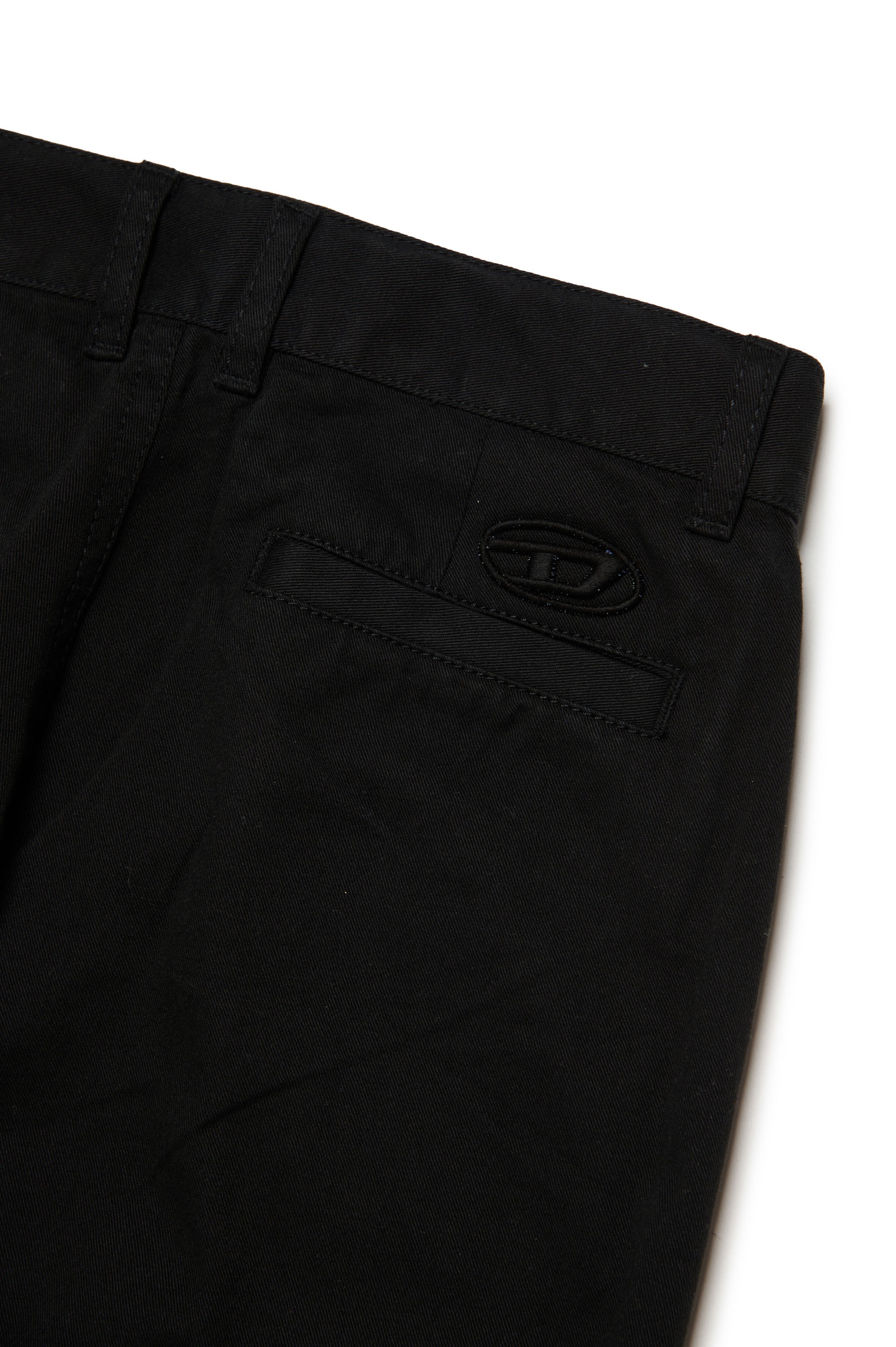Diesel - PBAS, Man Cotton chinos with Oval D embroidery in Black - Image 3