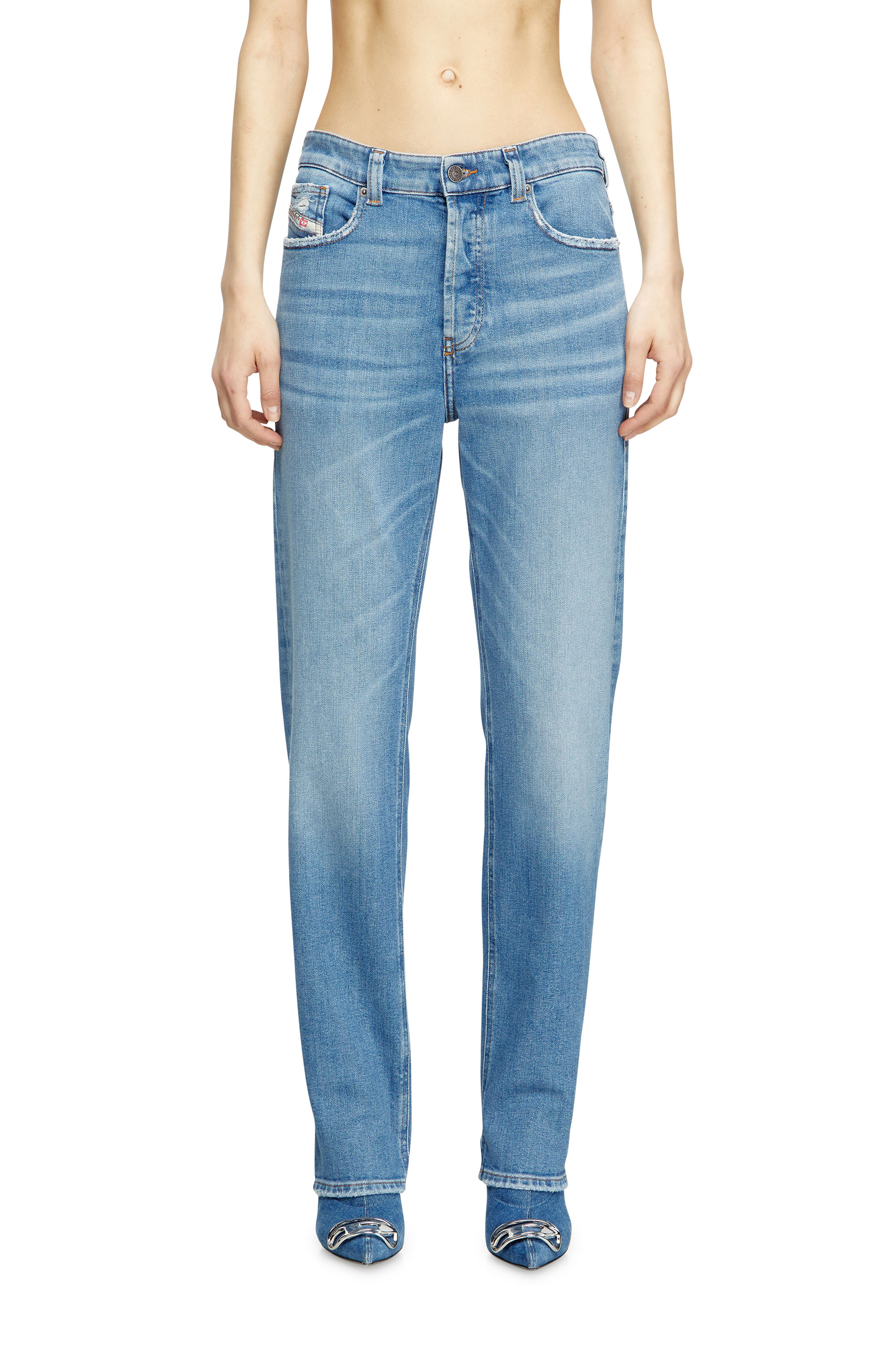Regular Jeans 1988 D-Ark 09M22, Bleu Clair Diesel - Regular Jeans 1988 D-Ark 09M22 Femme, Bleu Clair - Image 3