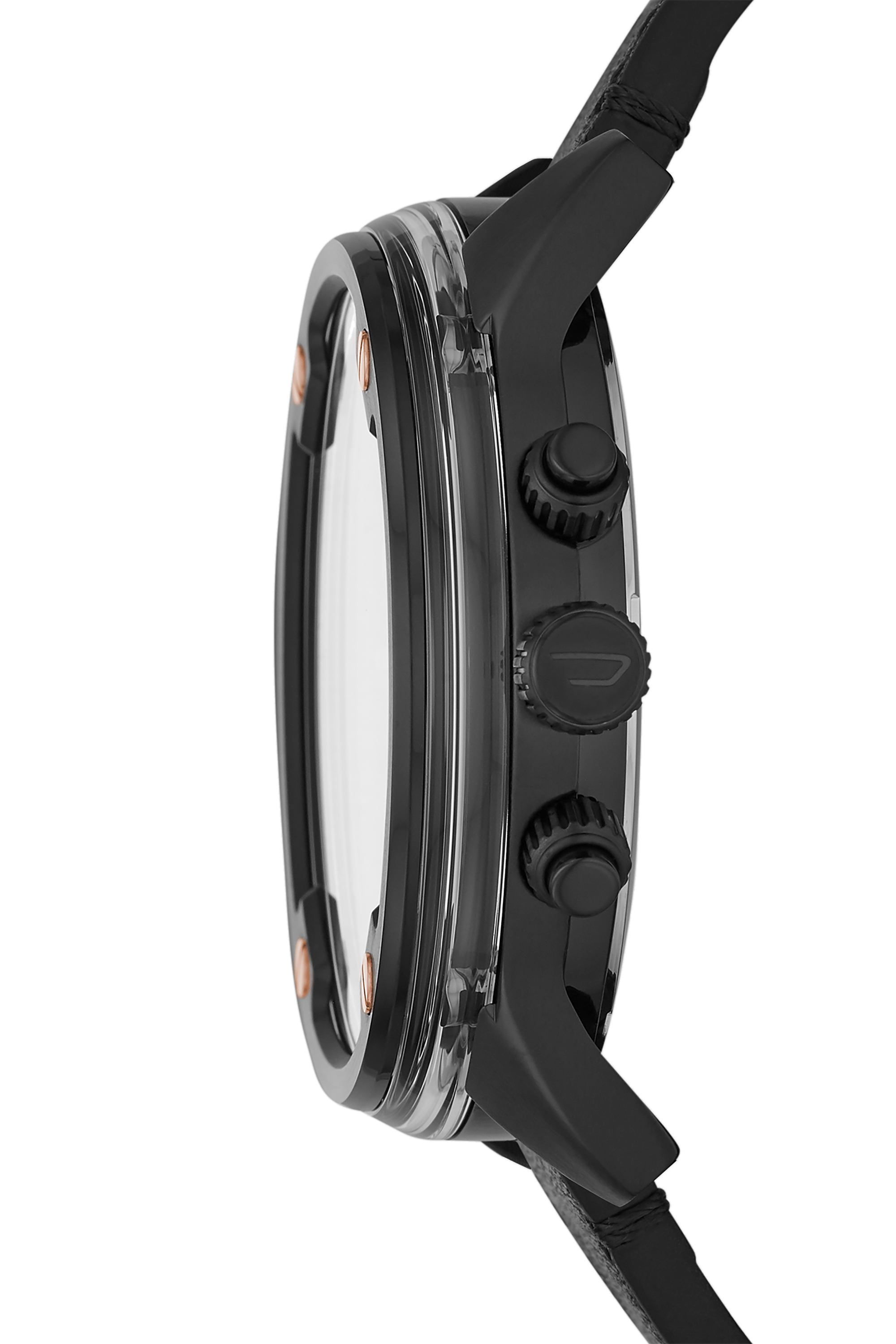 Diesel - DZ7428, Montre chronographe Boltdown en cuir noir Homme in Noir - 3