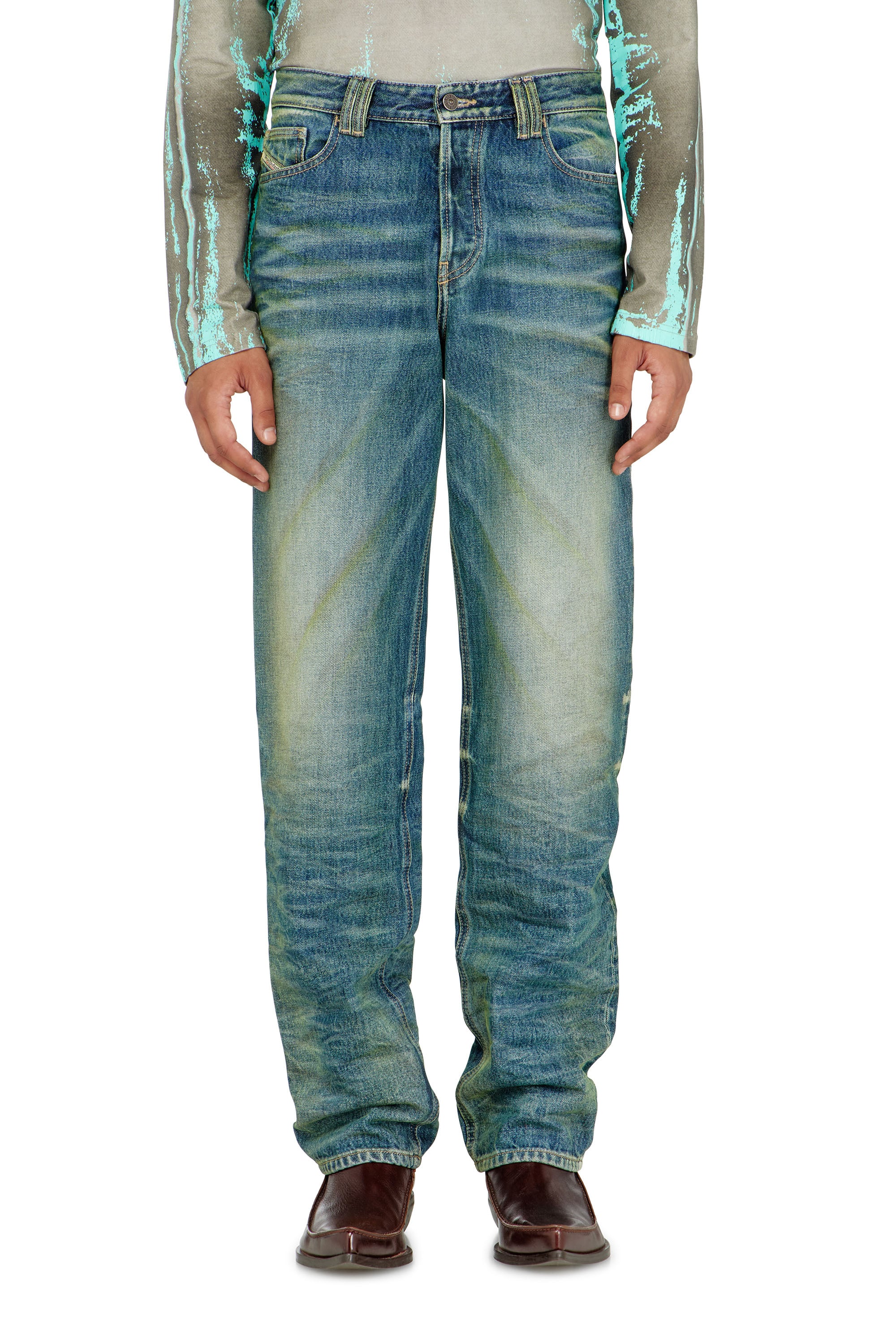 Diesel - Regular Jeans 1991 D-Voeed 007FV Uomo, Blu medio - Image 4