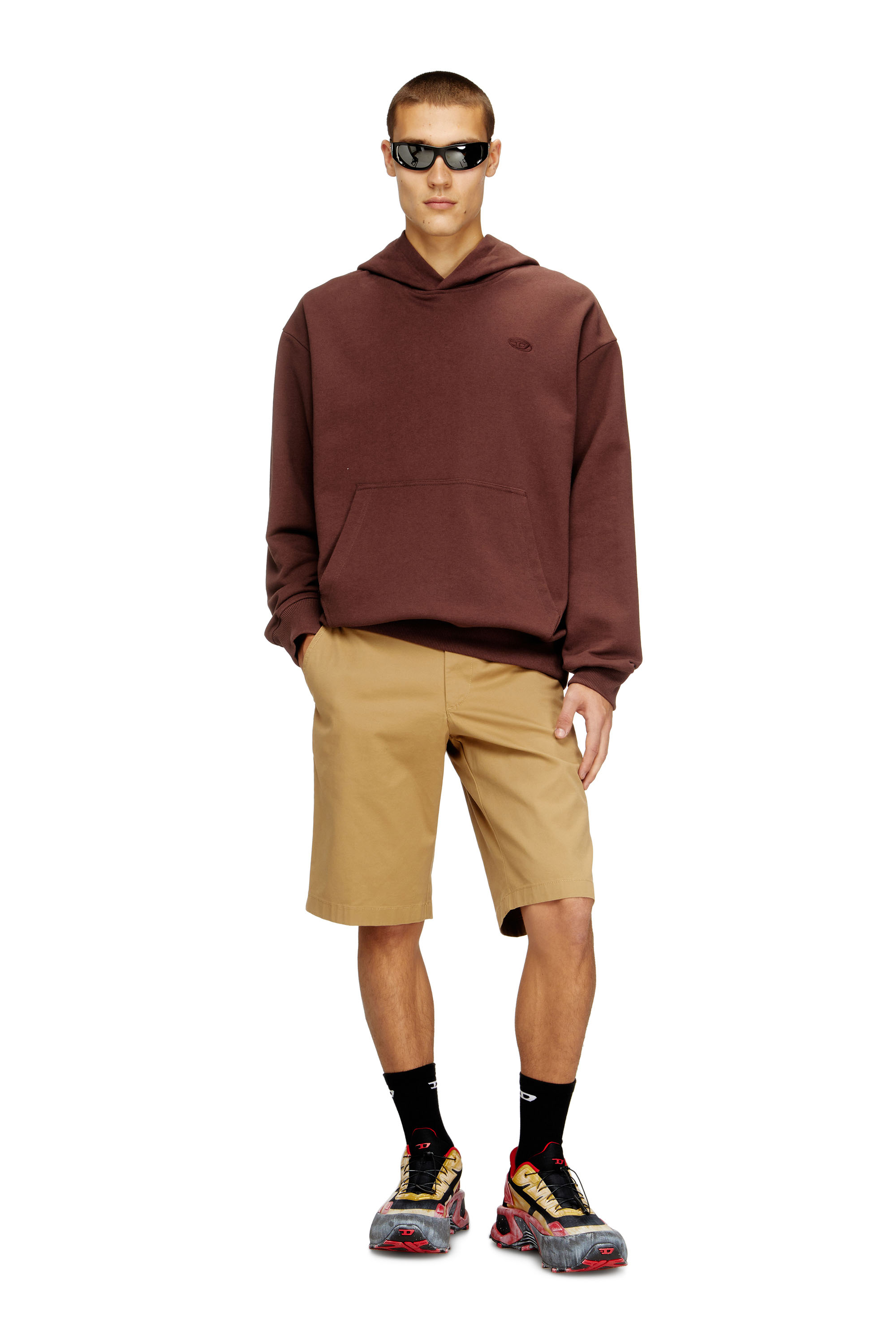 Diesel - P-DEFINE-SHORT-EPCH, Pantaloncini in cotone stonewash Uomo in Beige - 1