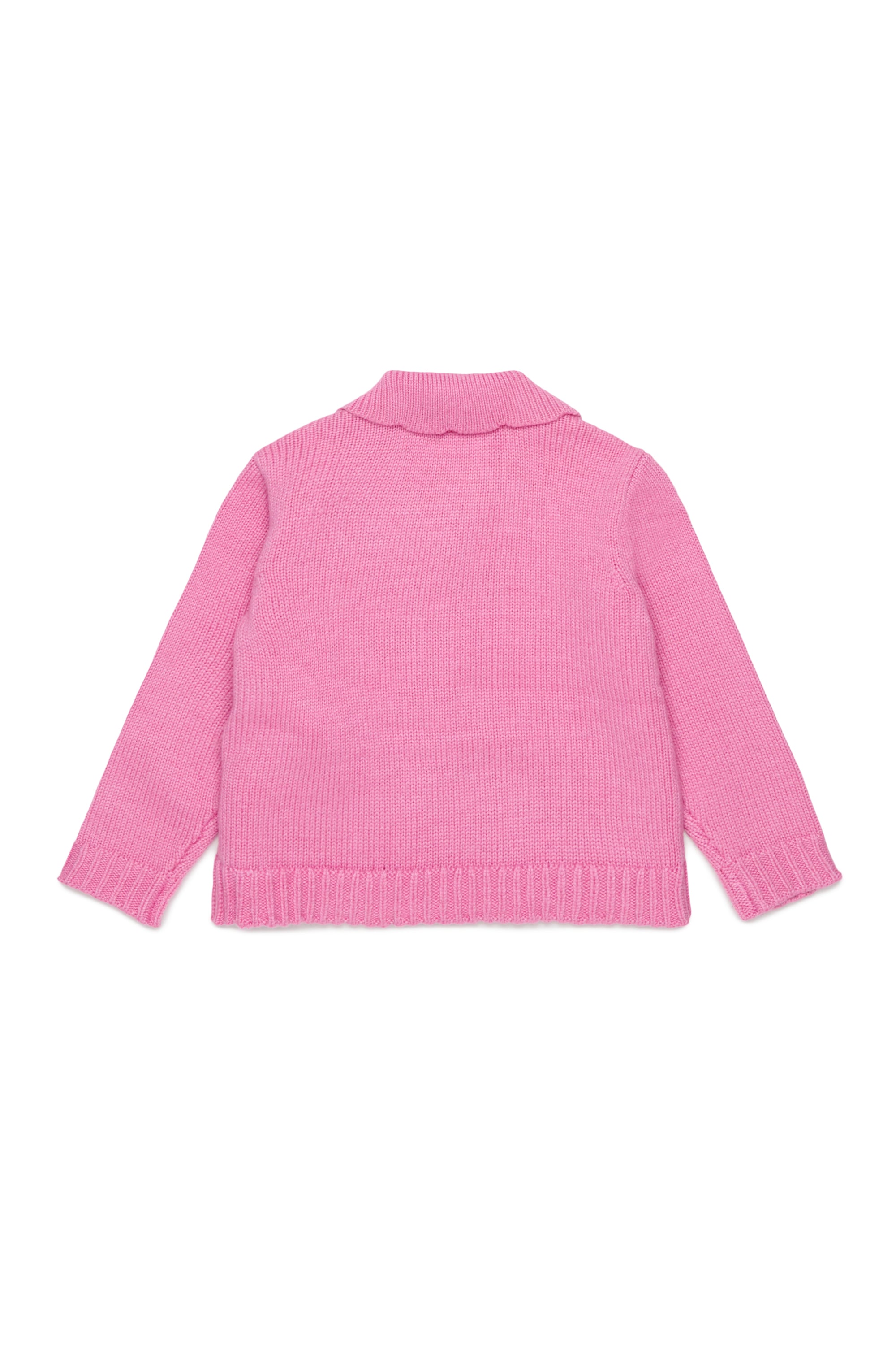 Diesel - KSCALOB, Cardigan in cachemire con colletto smerlato Donna in Rosa - 2