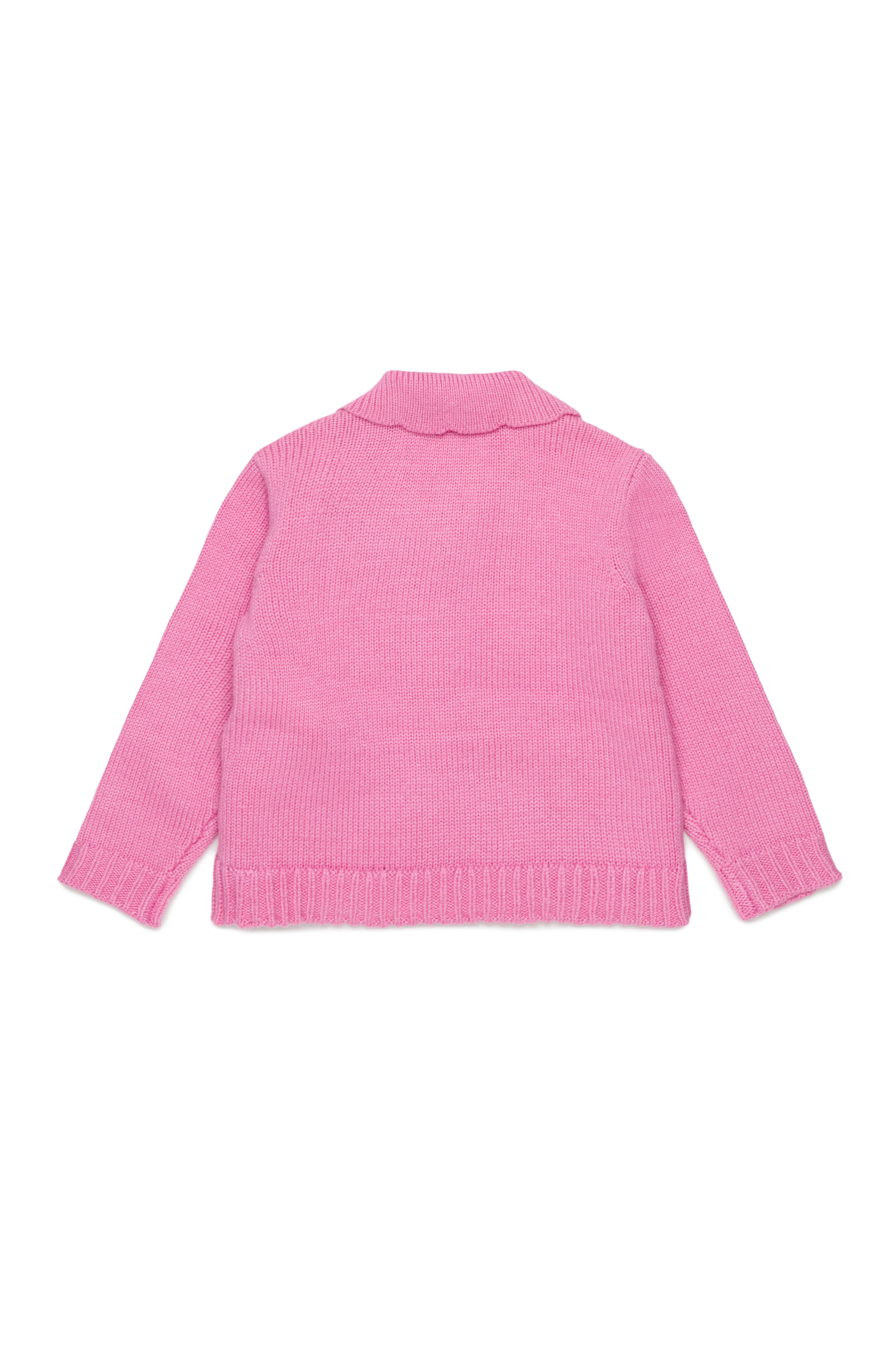 Diesel - KSCALOB, Cardigan in cachemire con colletto smerlato Donna in Rosa - 2