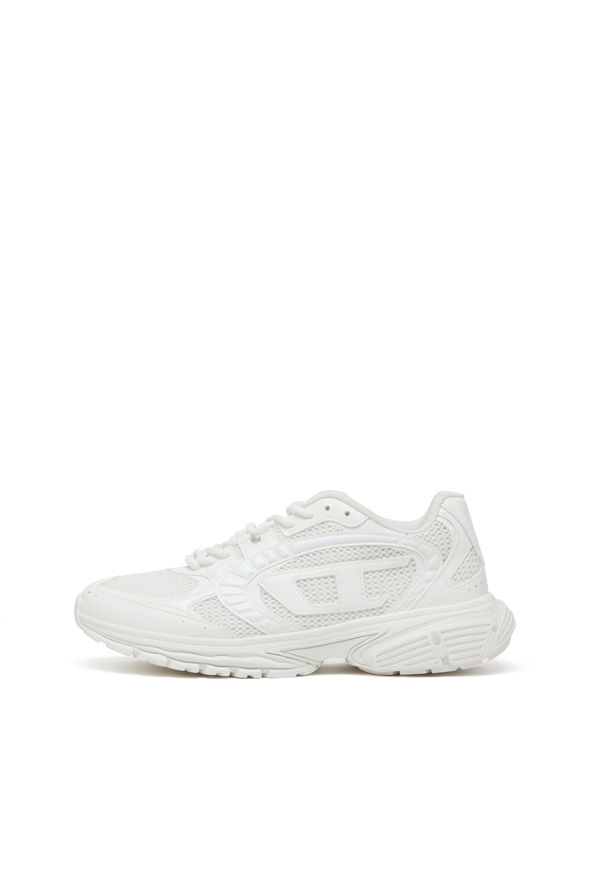 Diesel - S-PRO-V-DENSE LOW, S-Pro-V-Dense-Sneaker in rete con logo Oval D Uomo in Bianco - 7