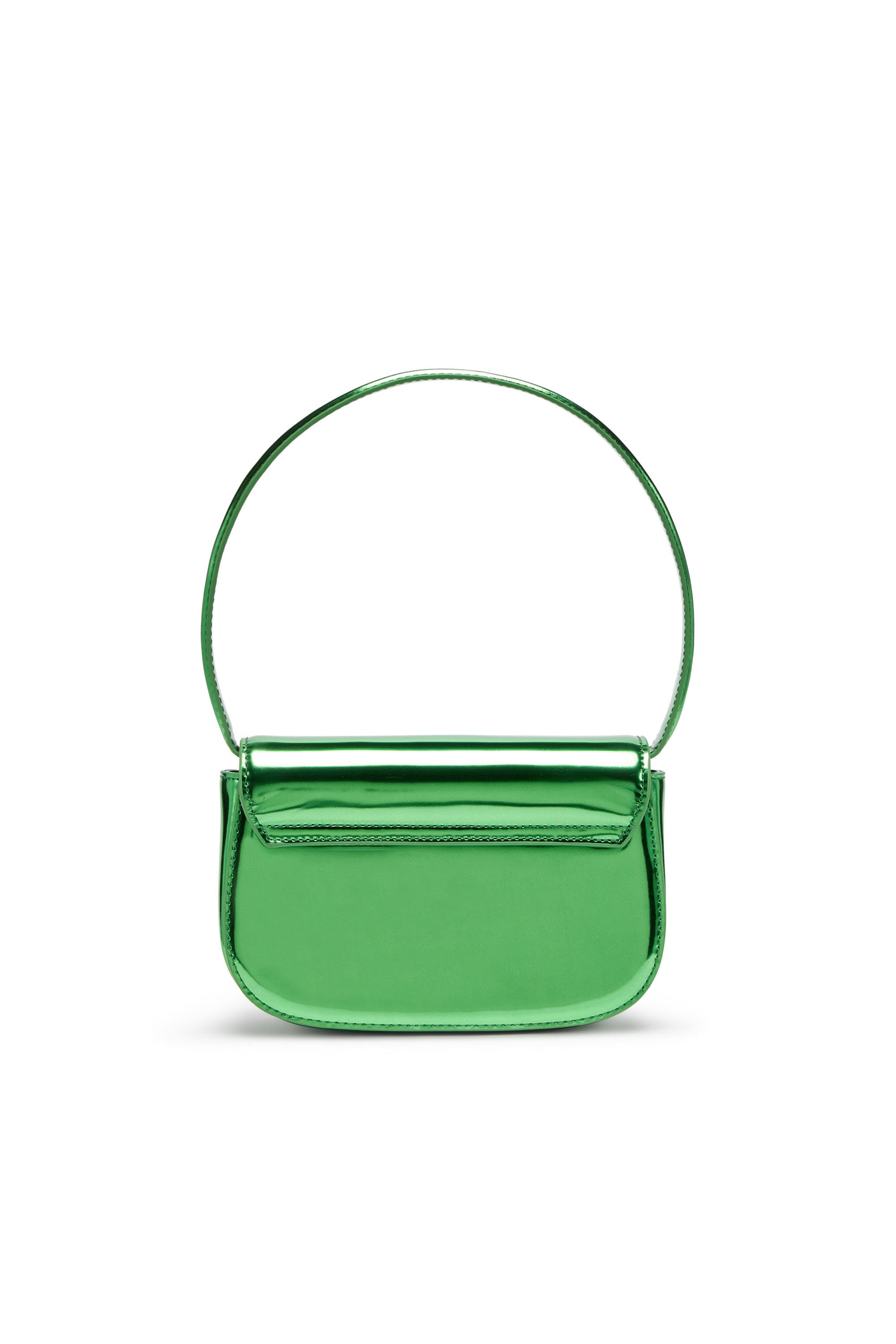 Diesel - 1DR, 1DR-Sac iconique à bandoulière en cuir effet miroir Femme in Vert - 2