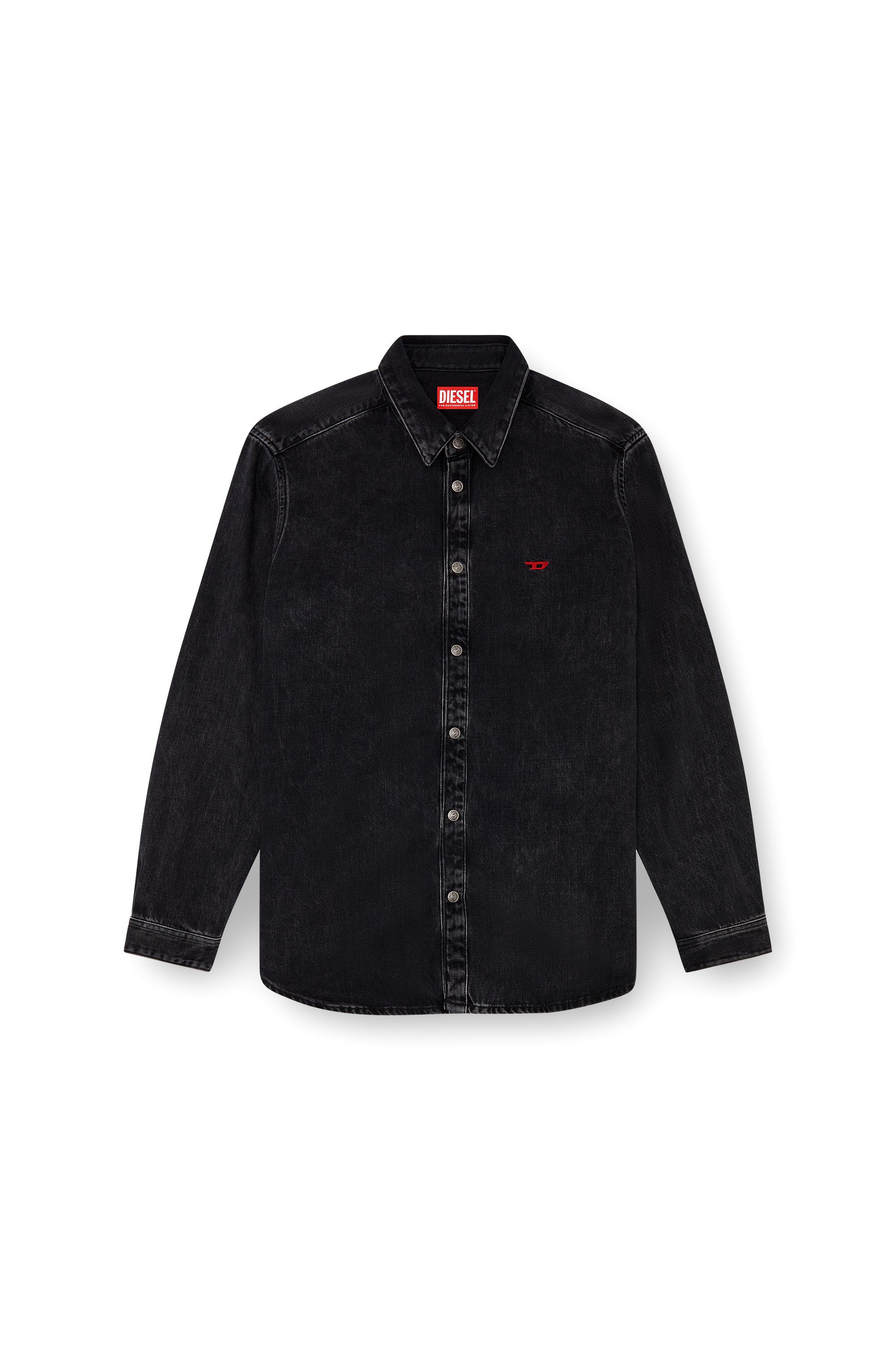 Diesel - D-SIMPLY, Camicia in denim Tencel Uomo in Nero - 3