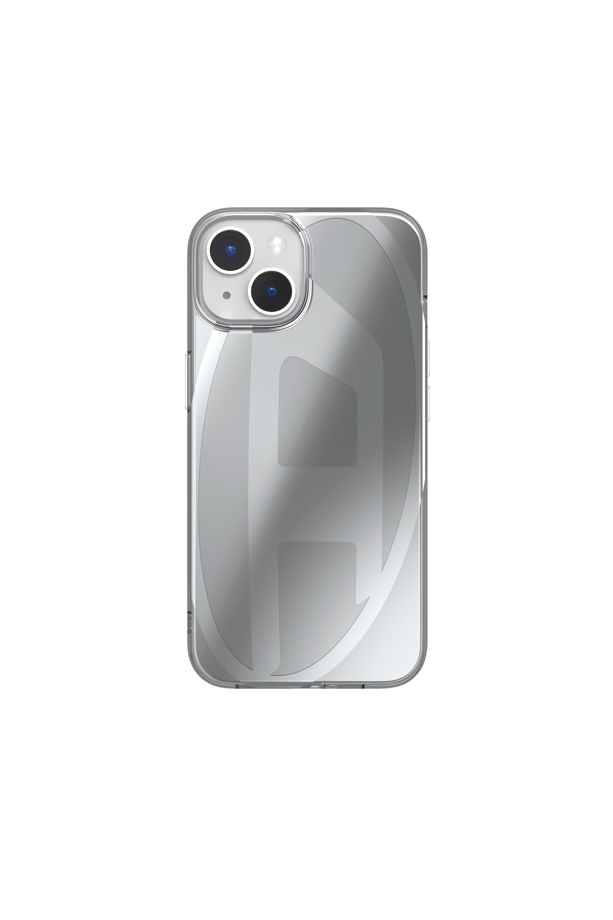 Diesel - 54094 MOULDED CASE, Unisex's Oval D case iPhone 13/iPhone 14 in Silver - 2
