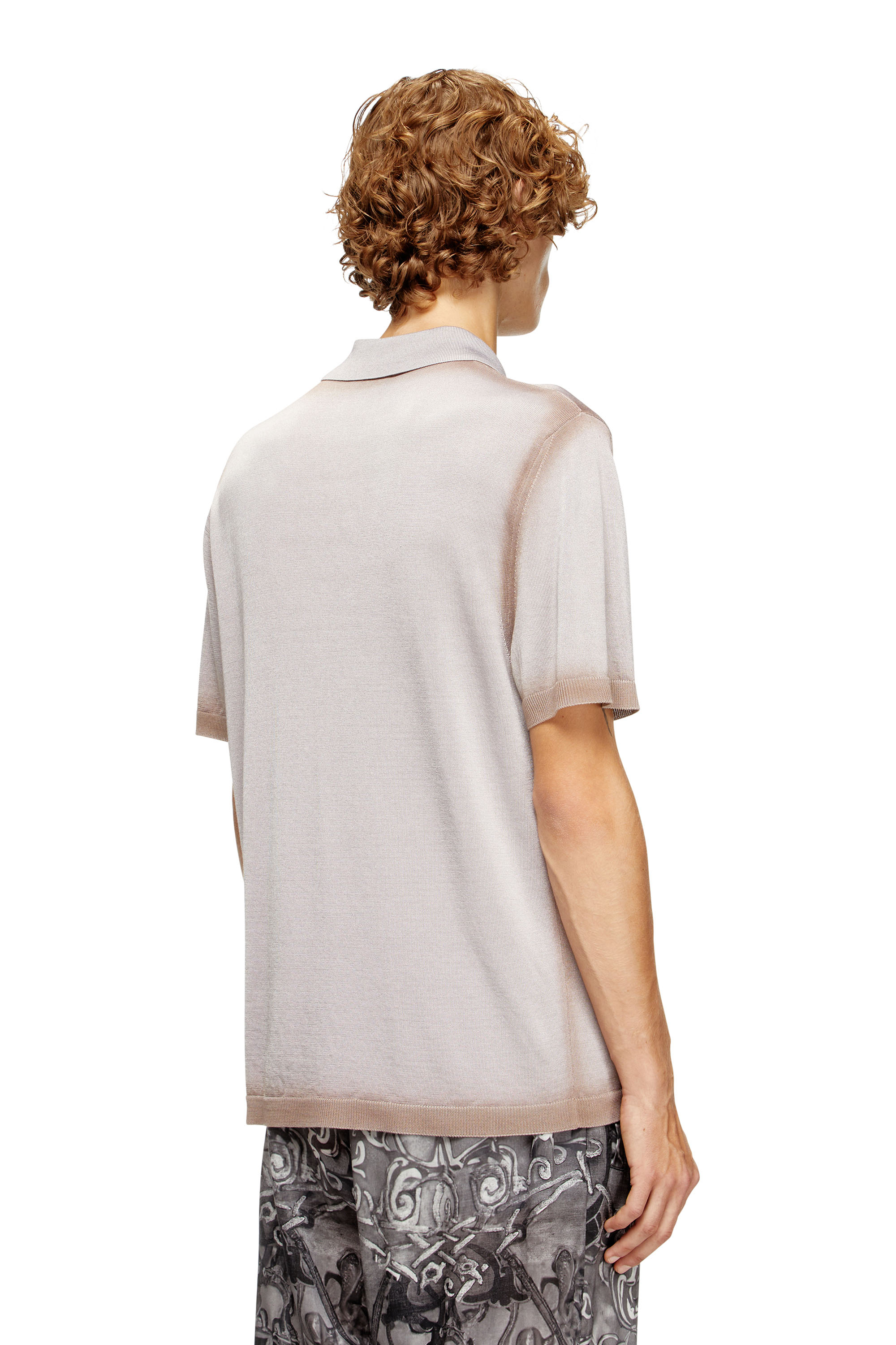 Diesel - K-VIRTO, Polo en maille dégradé Homme in Beige - 3