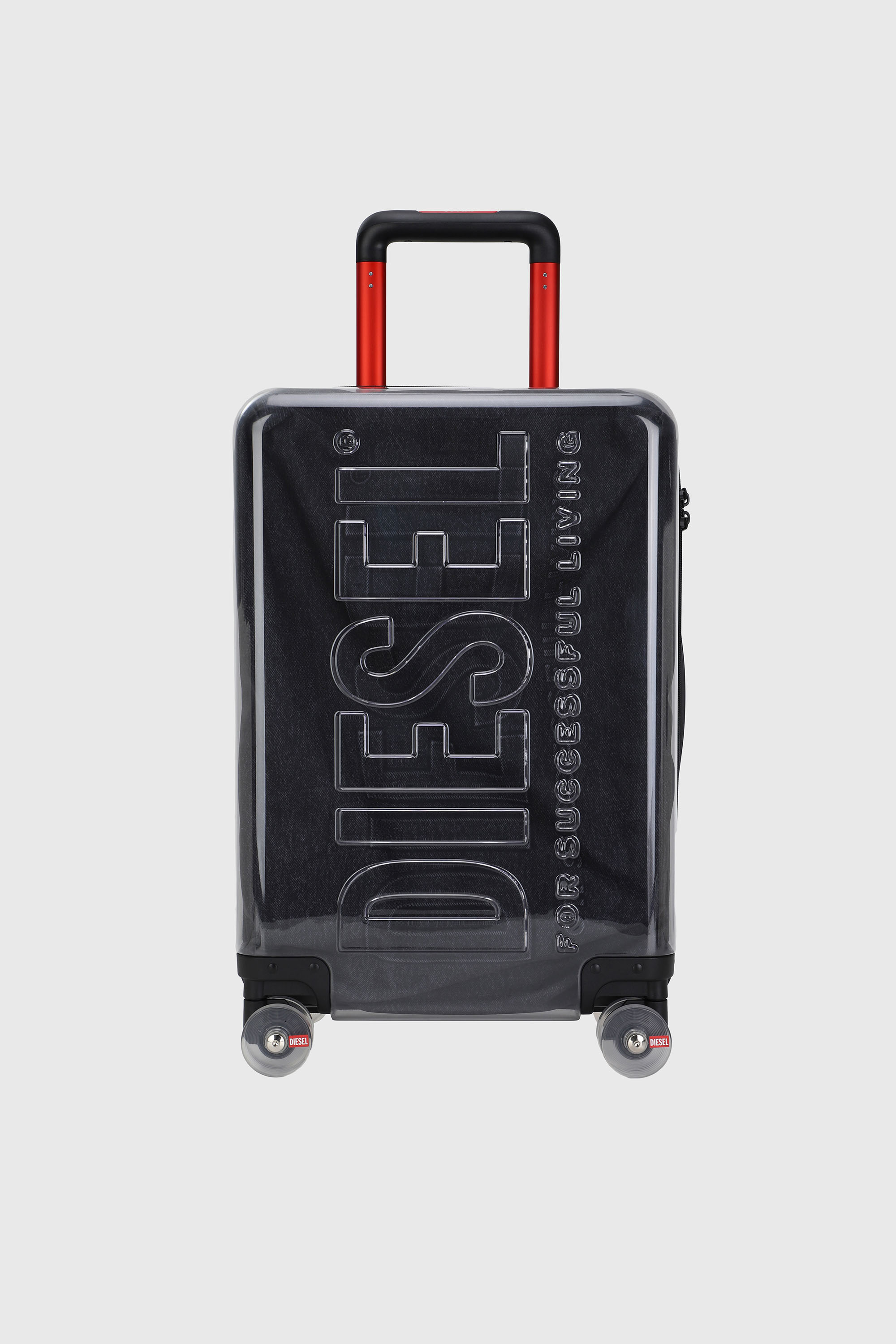 Diesel - LU0036 HARD LUGGAGE - DSL009, Valigia con logo trasparente taglia S Unisex in Nero - 1